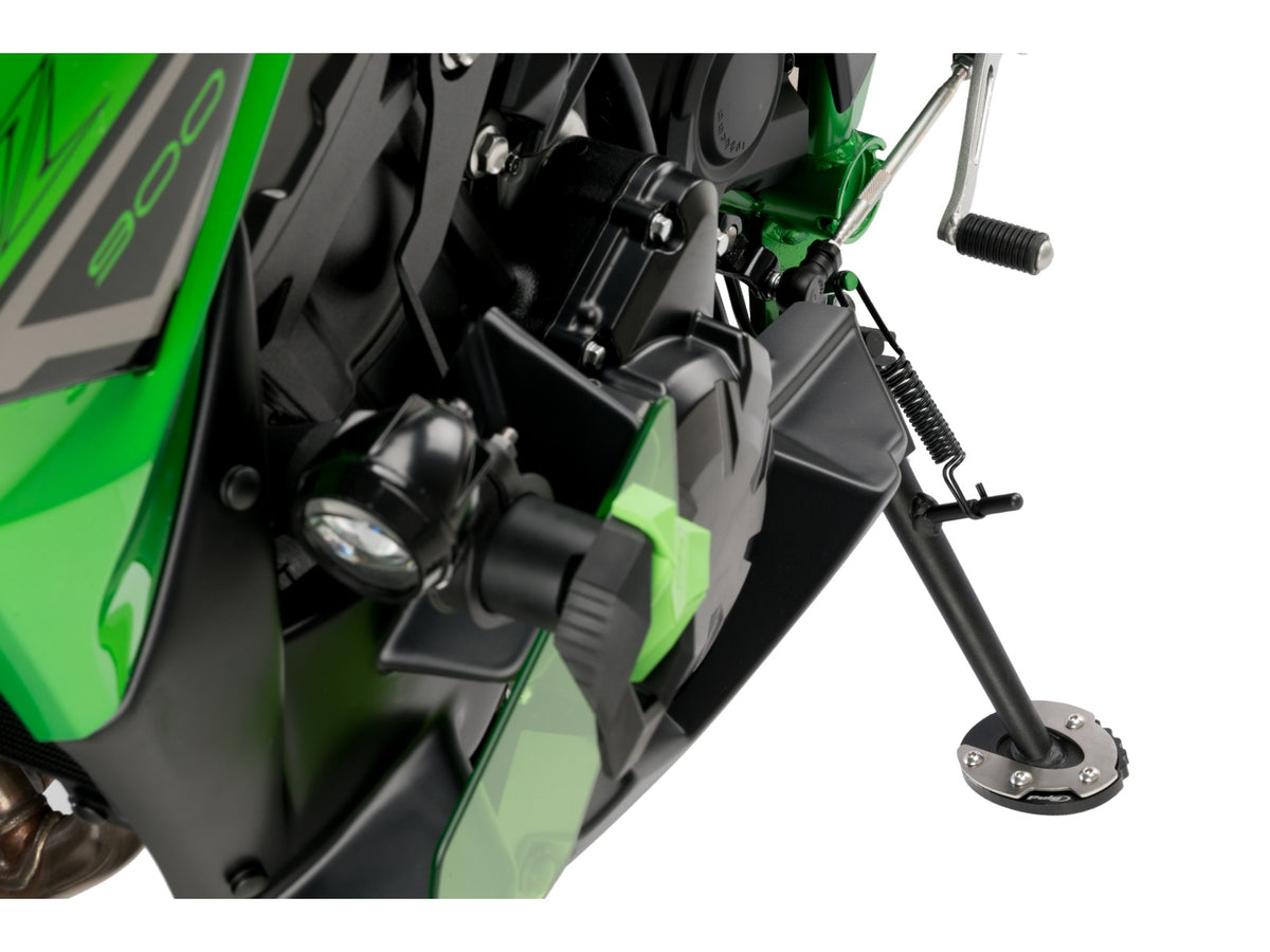 Puig Kickstand Extension Pad In Black for Kawasaki Z900 RS (22-25)