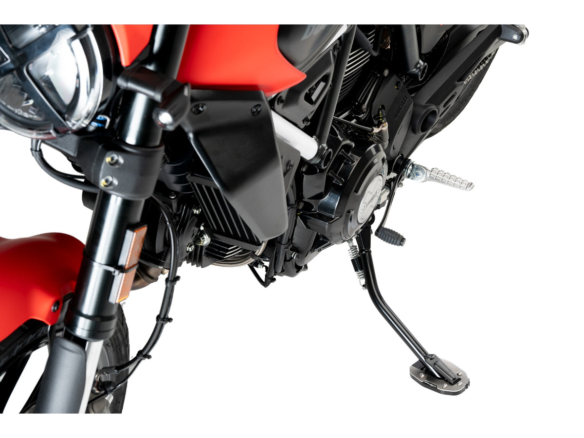 Puig Kickstand Extension Pad In Black for Ducati Scrambler Full Throttle (18-24)