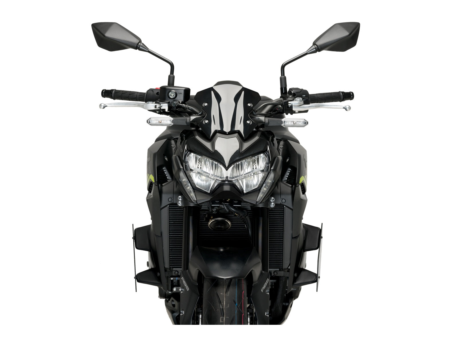 Puig Naked Downforce Spoilers In Black for Kawasaki Z900 (20-24)