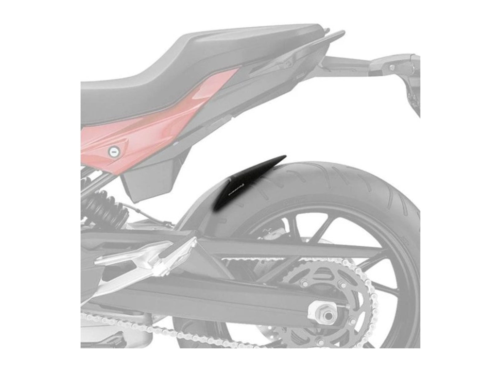 Puig Rear Mudguard Extender In Matt Black for BMW F900 XR (20-25)