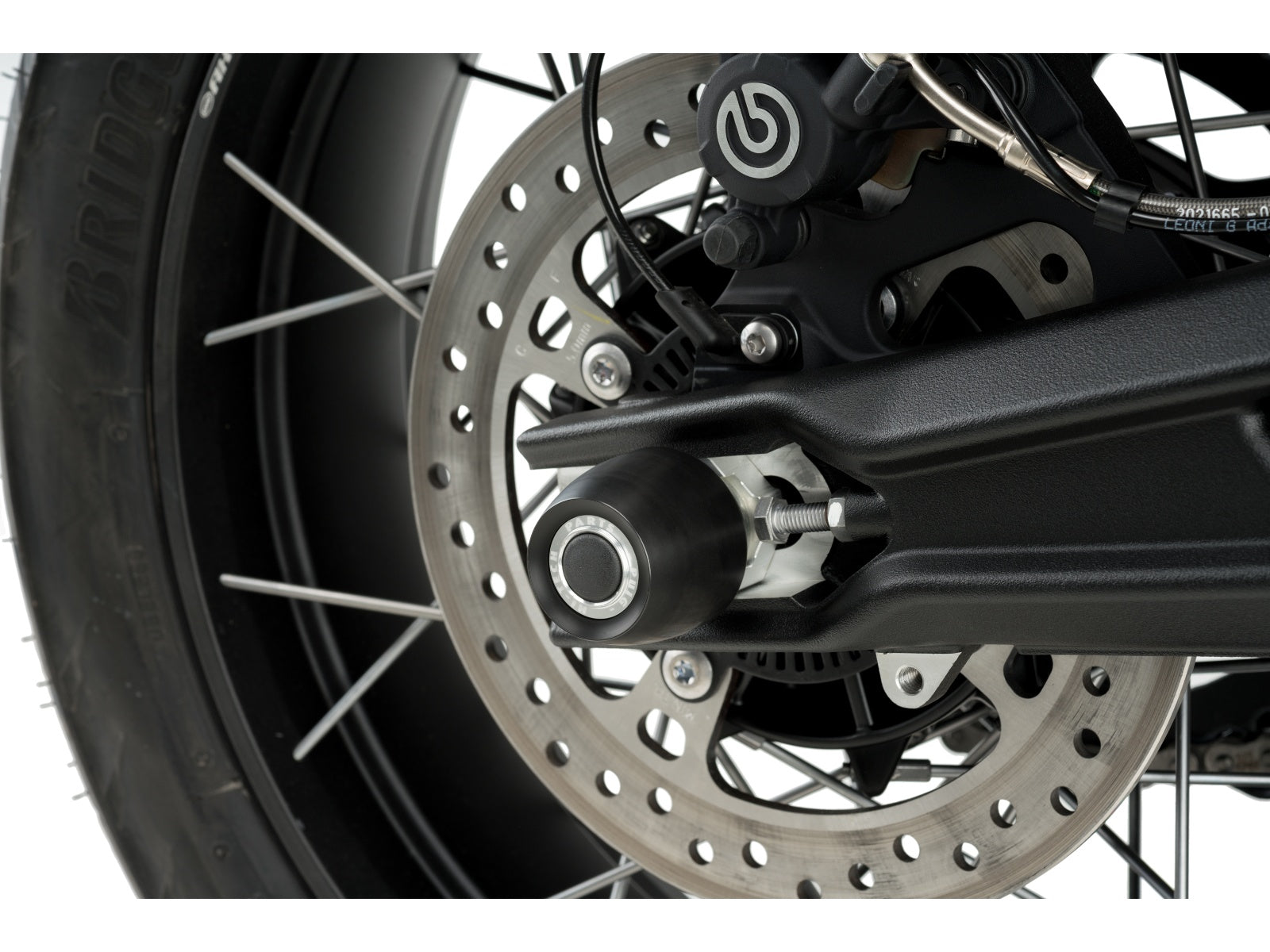 Puig Swing Arm Protector In Black for Triumph Tiger 900 GT Aragon (23)