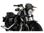 Puig Aluminium Fly Screen In Black for Harley Davidson Sportster Forty Eight XL1200X (15-20)