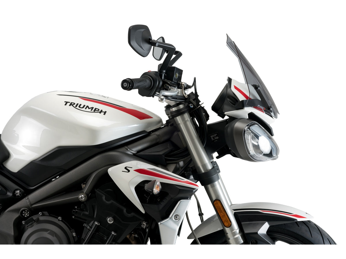 Puig New Generation Sport Screen In Clear for Triumph Street Triple 765 R (21-22)