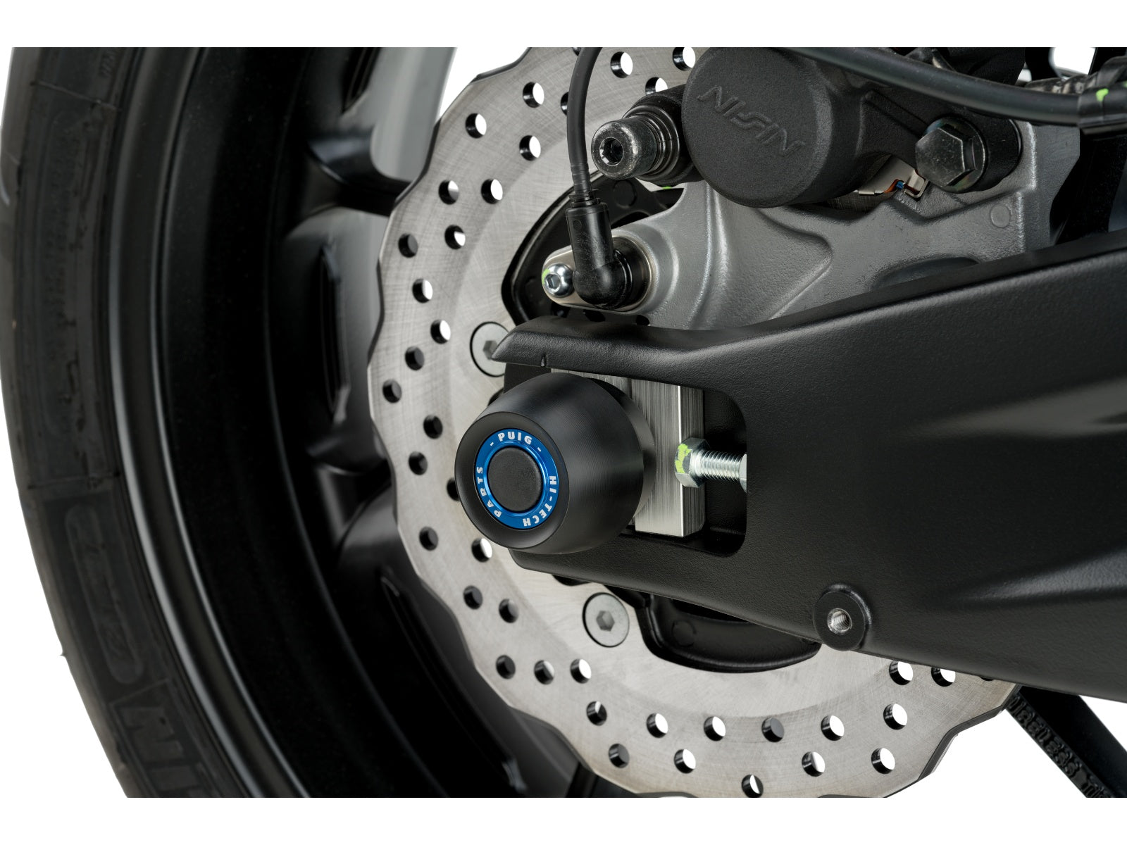 Puig Swing Arm Protector In Black for Yamaha Tracer 7 GT (21-25)