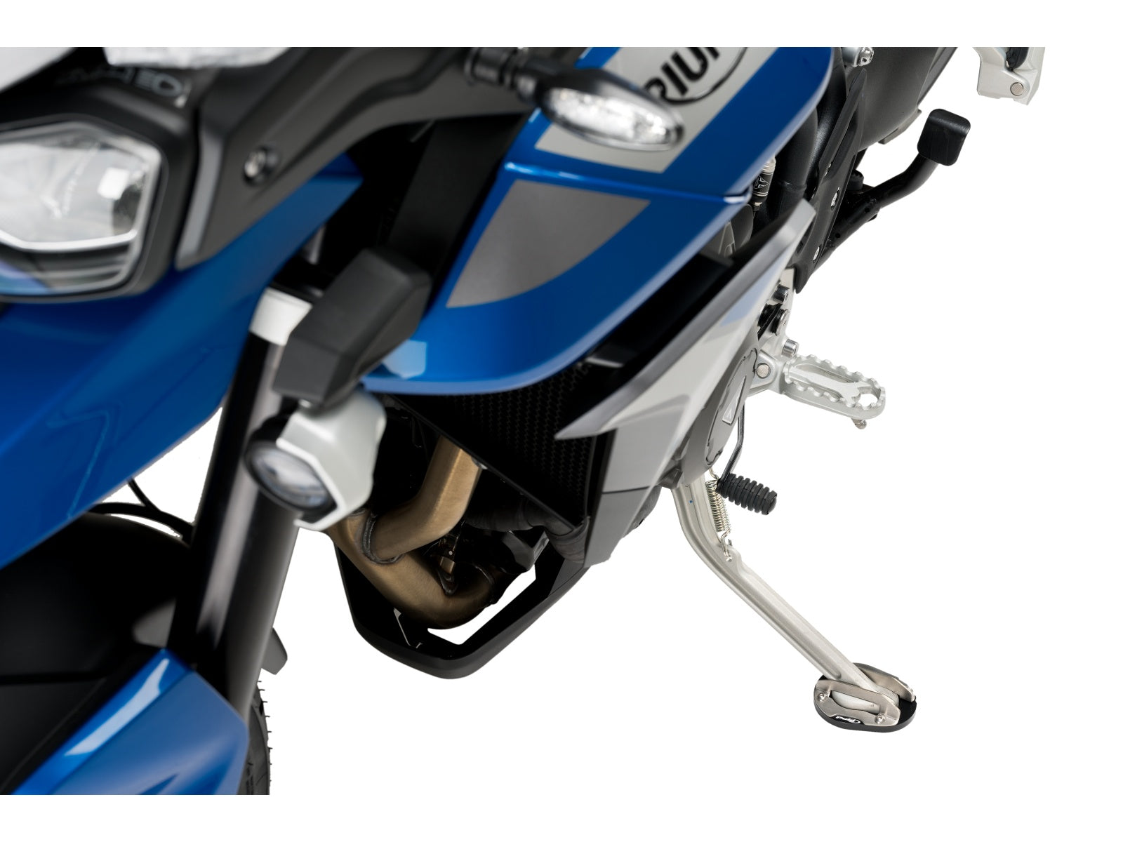 Puig Kickstand Extension Pad In Black for Triumph Tiger 900 GT Pro (20-25)
