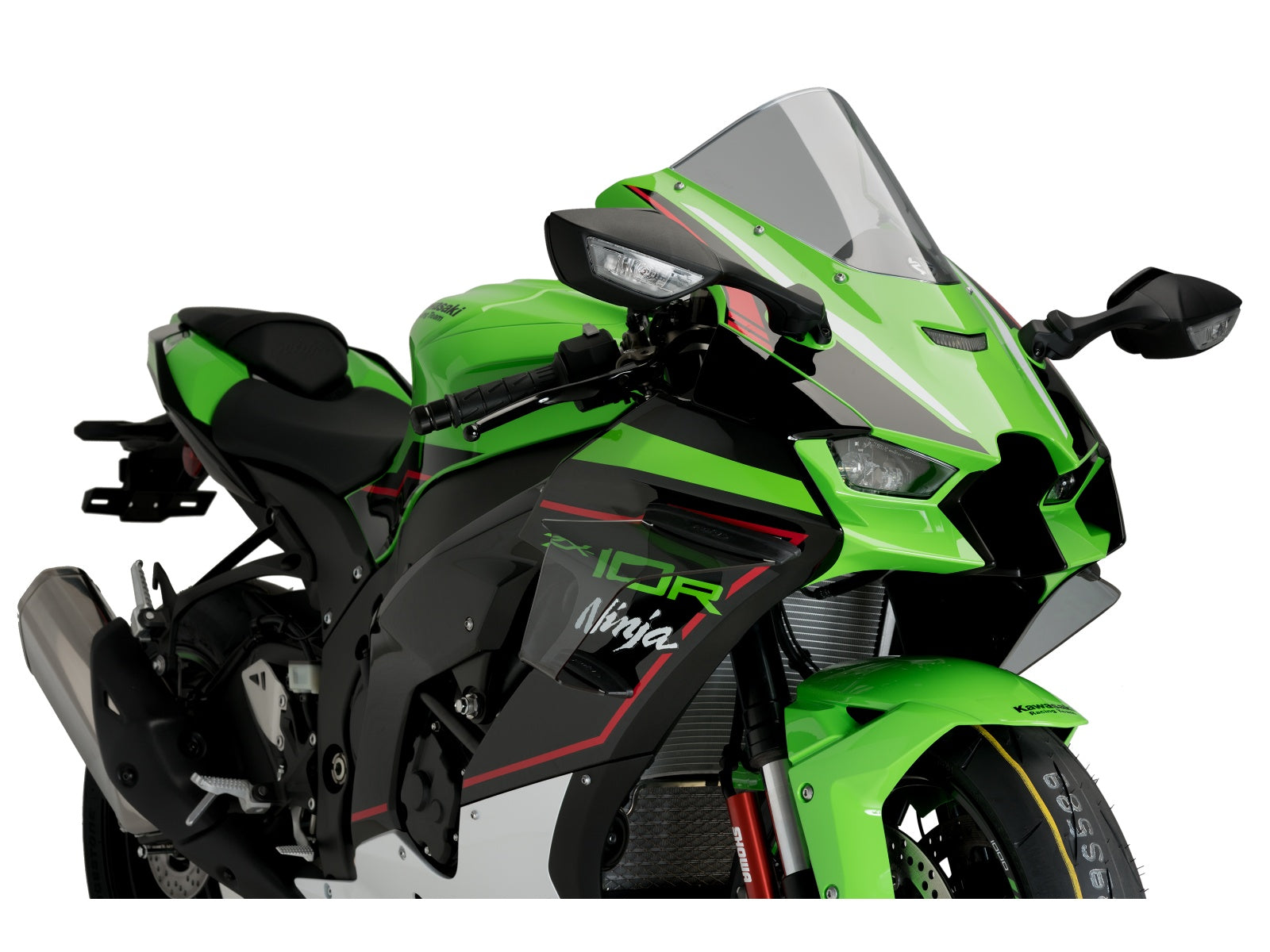 Puig Racing Downforce Spoilers In Light Smoke for Kawasaki ZX-10R (21-25)