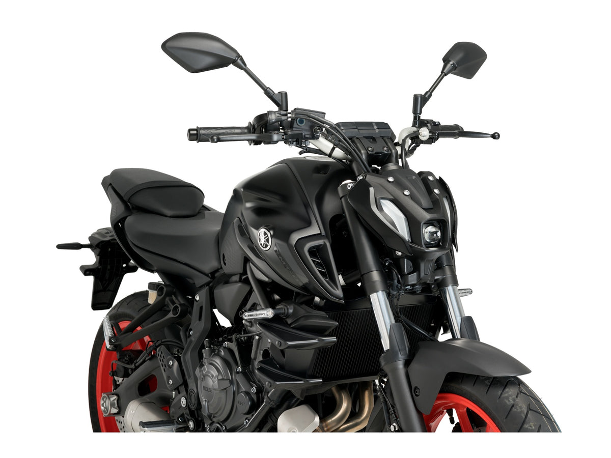 Puig Naked Downforce Spoilers In Black for Yamaha MT-07 Pure (23-24)