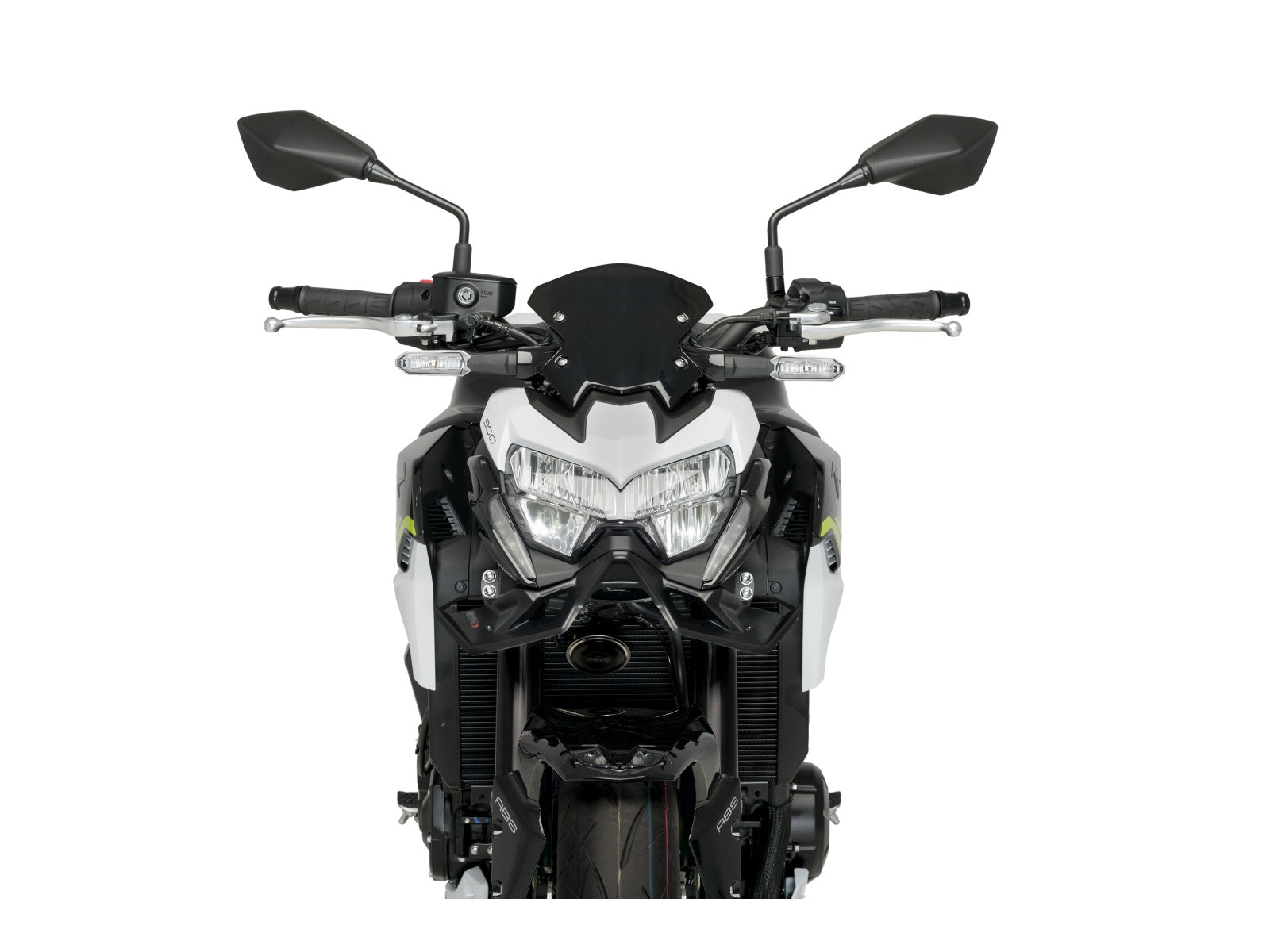 Puig Naked Front Downforce Spoilers In Matt Black for Kawasaki Z900 SE (22-24)