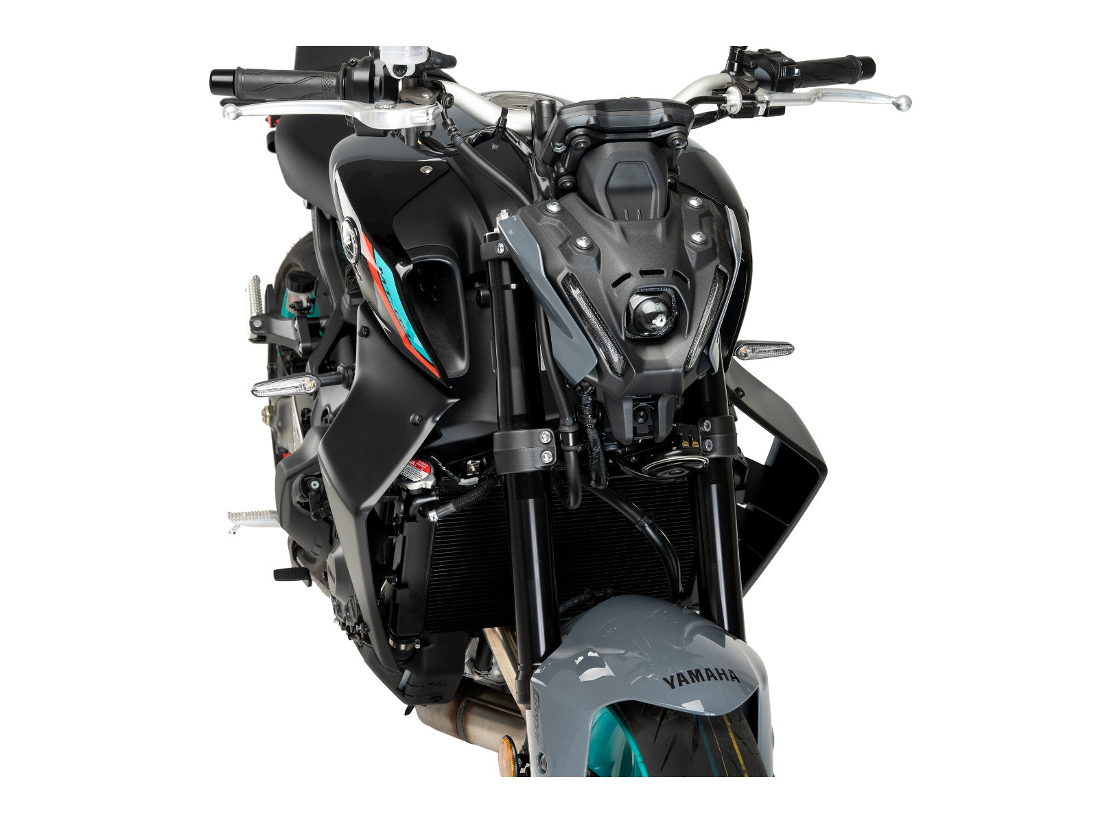 Puig GP Front Downforce Spoilers In Black for Yamaha MT-09 SP (21-23)