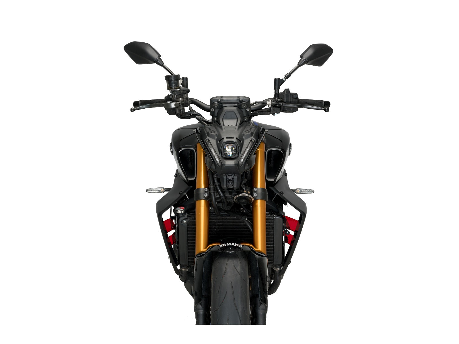 Puig GP Front Downforce Spoilers In Black for Yamaha MT-09 (21-23)