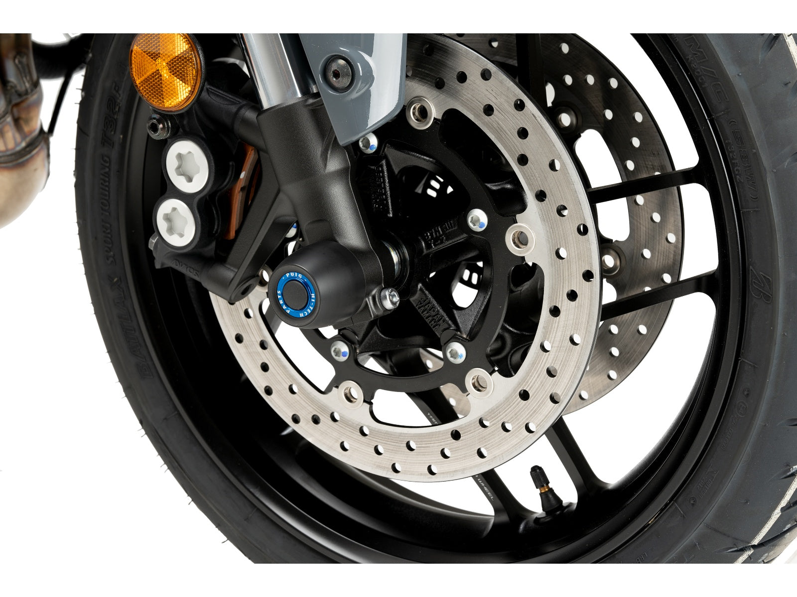 Puig Front Fork Protector In Black for Yamaha Tracer 9 GT (21-24)