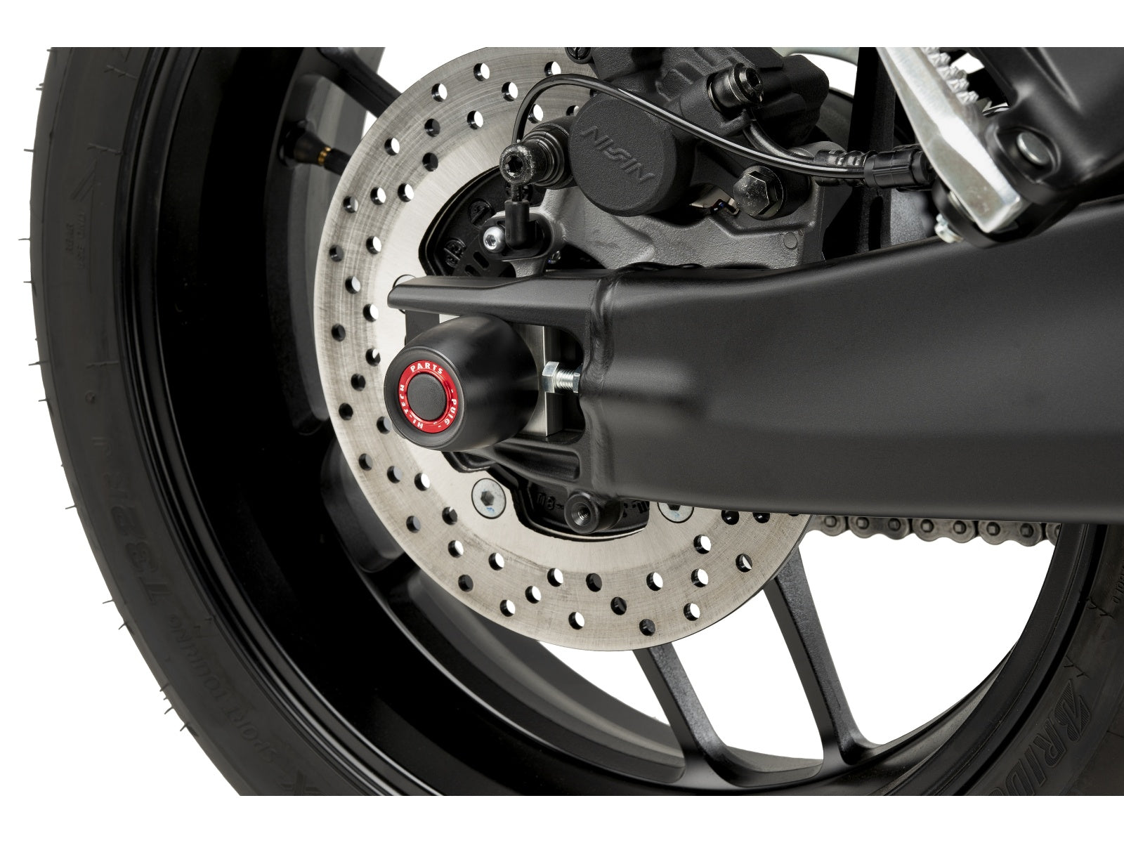 Puig Swing Arm Protector In Black for Yamaha Tracer 9 (21-24)