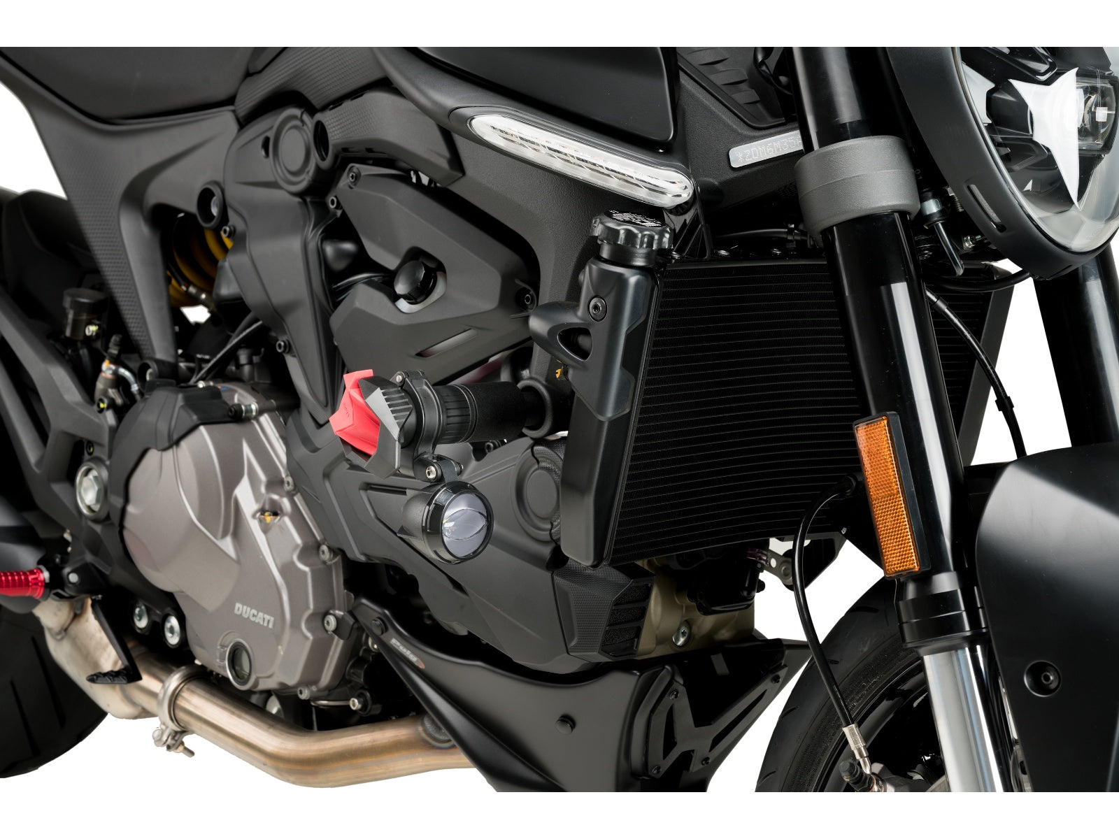 Puig R19 Frame Sliders In Black for Ducati Monster 937 (21-25)