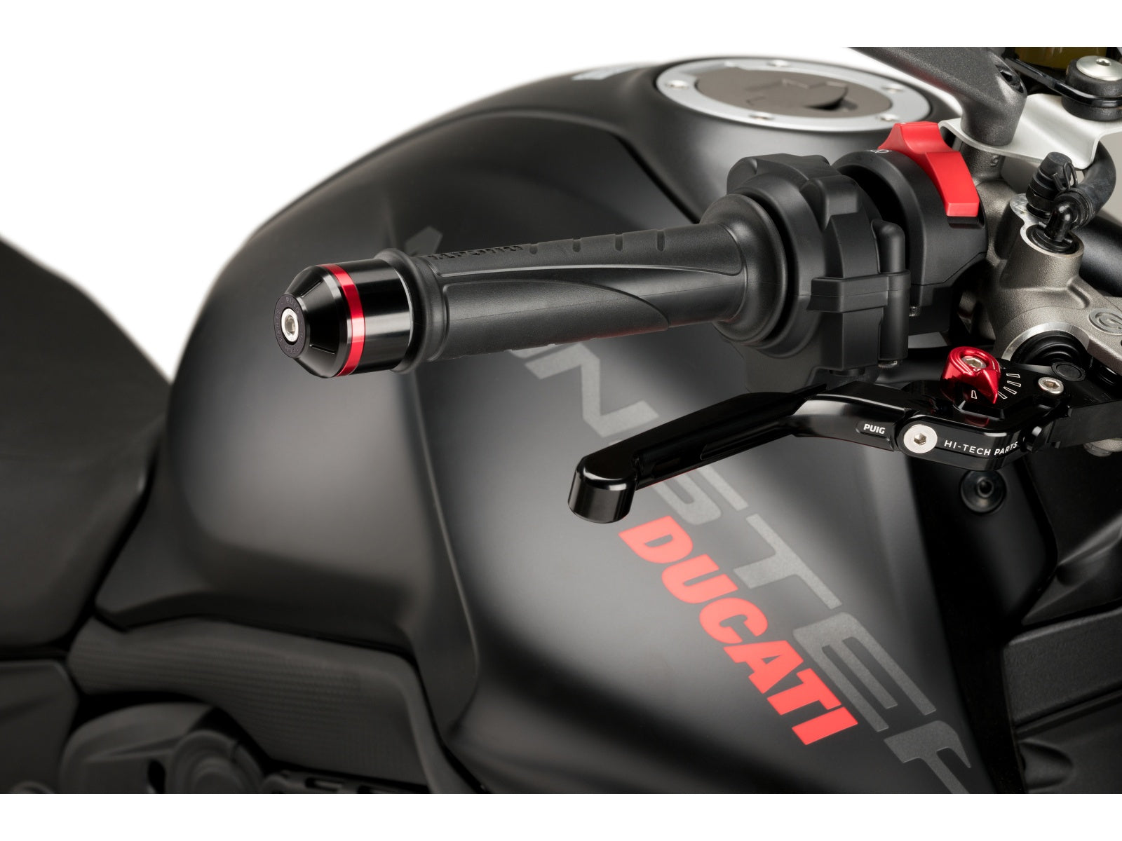Puig Short Bar Ends With Inserts In Black for Ducati Monster 937 (21-25)
