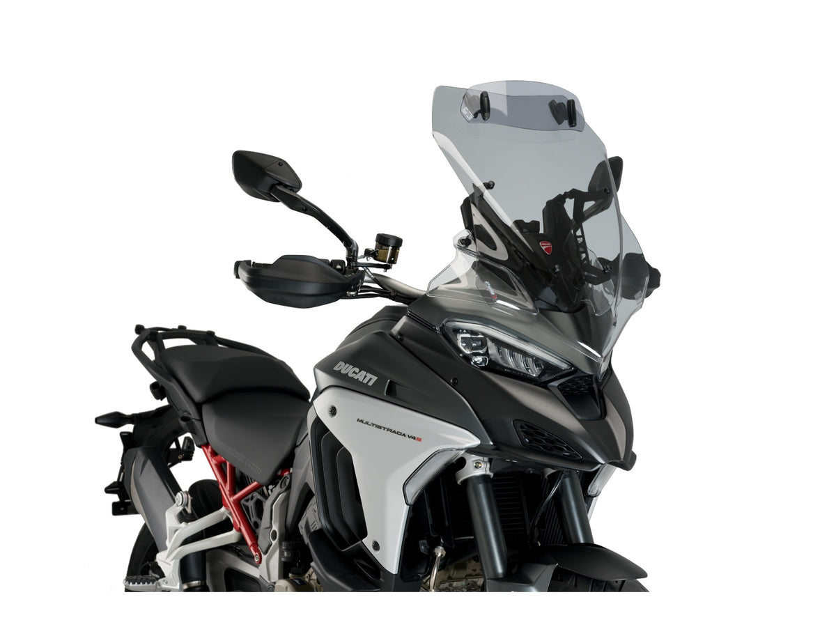 Puig Touring Screen With Extender In Light Smoke for Ducati Multistrada 1200 V4 Rally (21-25)