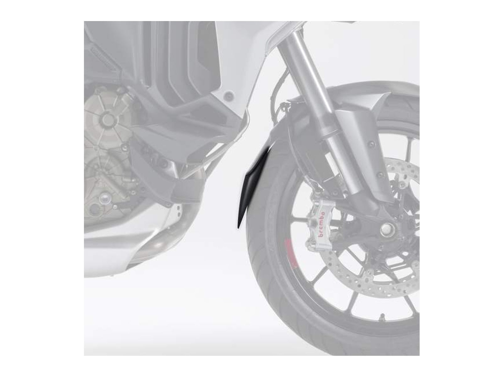 Puig Front Mudguard Extender In Black for Ducati Multistrada 1200 V4 S (21-24)