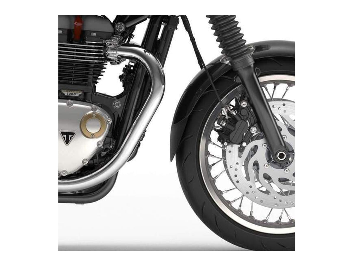 Puig Front Mudguard Extender In Black for Triumph Thruxton 1200 (16-19) Main image