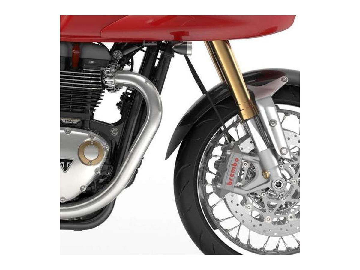 Puig Front Mudguard Extender In Black for Triumph Thruxton 1200 R (16-19) Main image