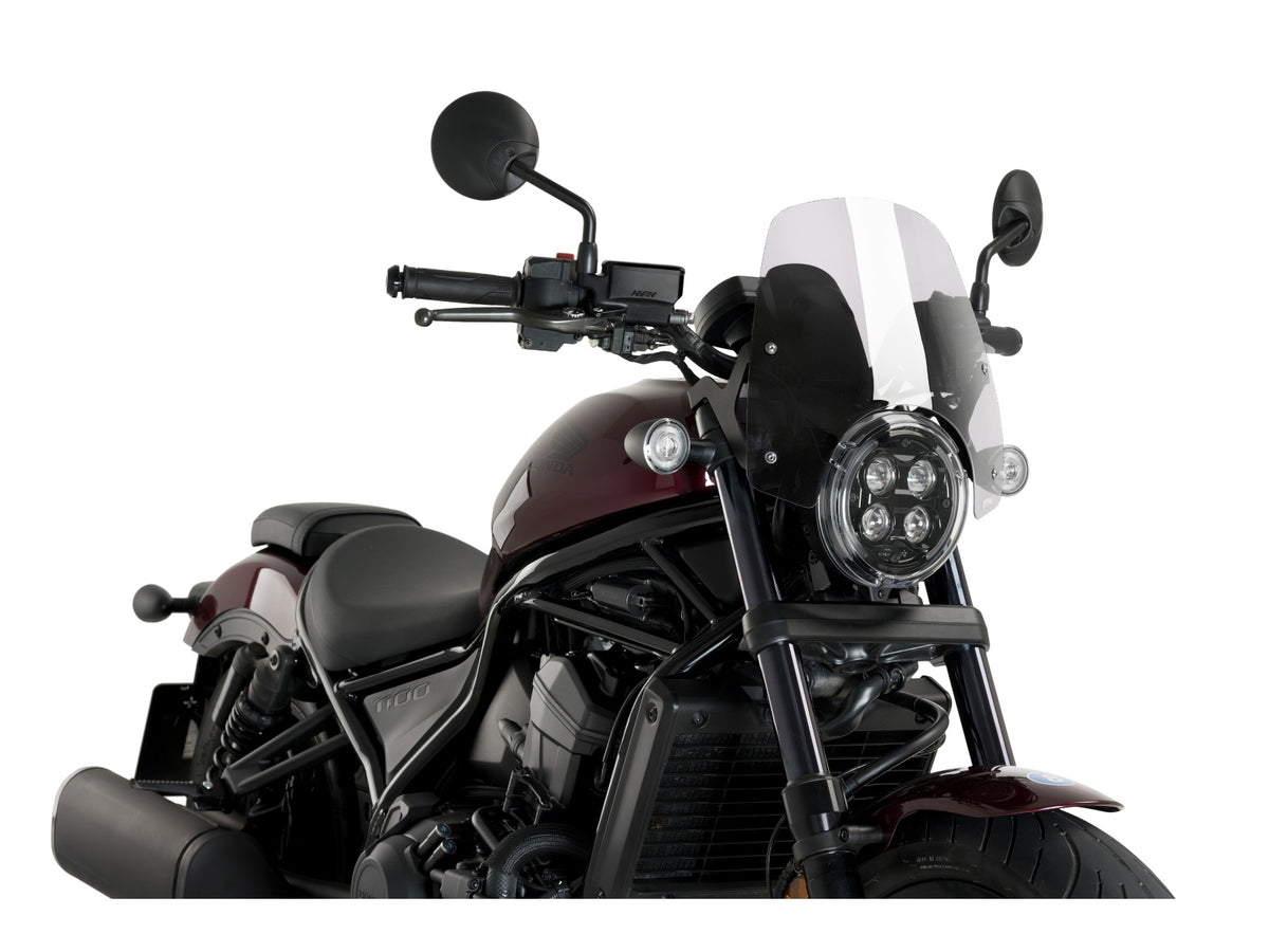 Puig New Generation Sport Screen In Clear for Honda CMX1100 Rebel (21-25)