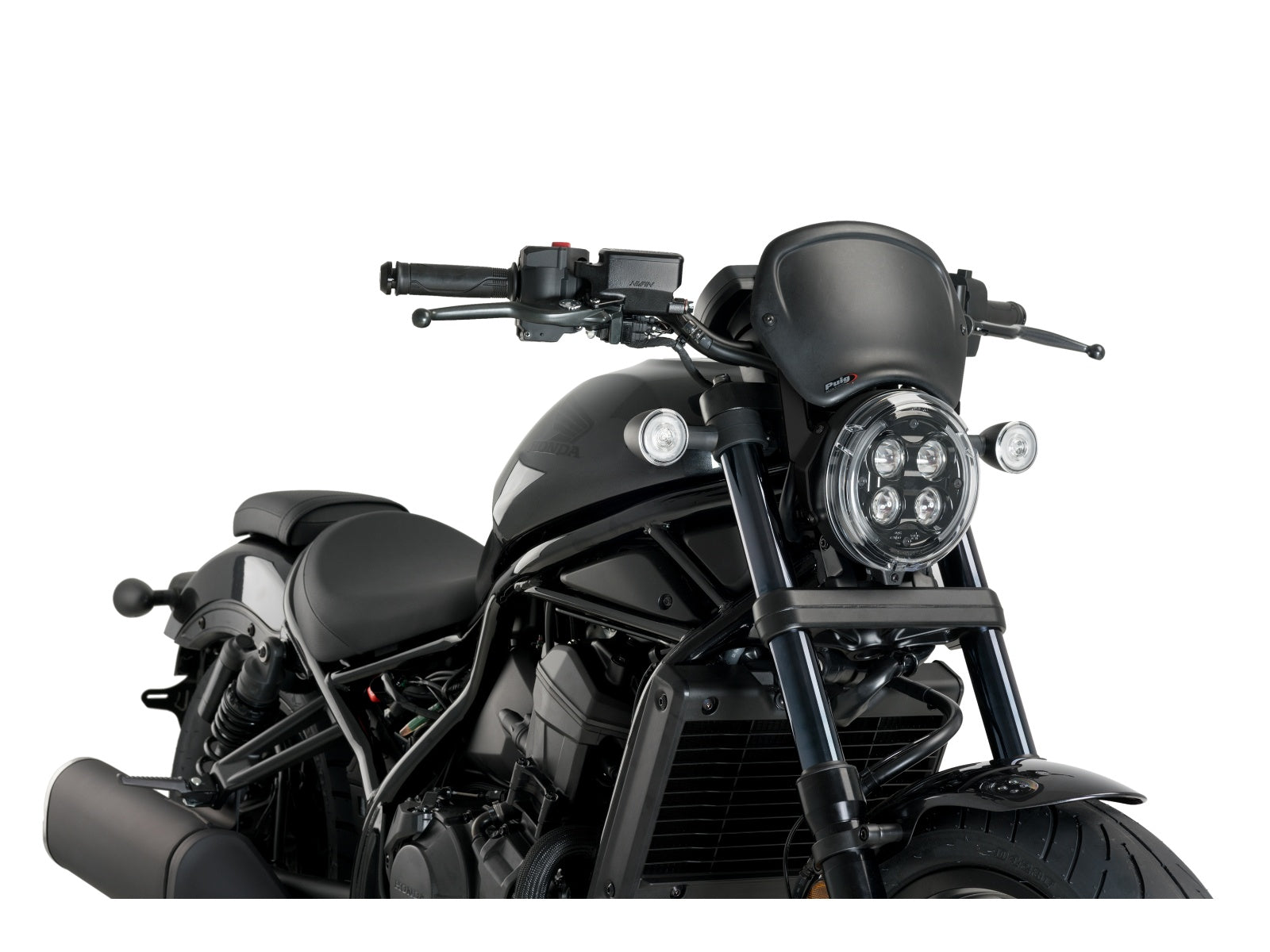 Puig Retro Fly Screen In Matt Black for Honda CMX1100 Rebel (21-25)