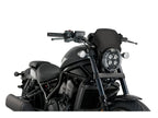 Puig Aluminium Fly Screen In Black for Honda CMX1100 Rebel (21-25)