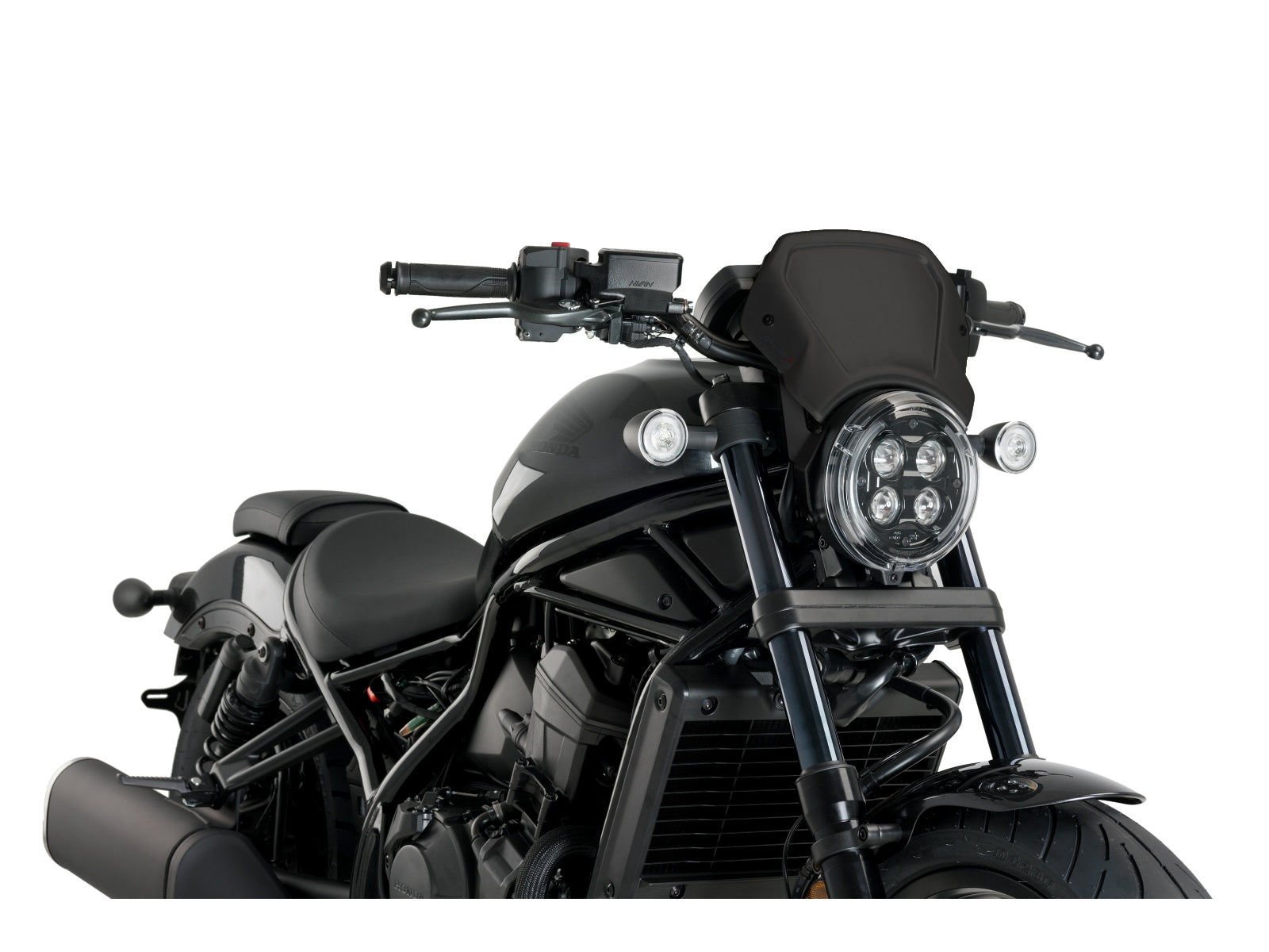Puig Aluminium Fly Screen In Black for Honda CMX1100 Rebel (21-25)