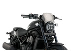Puig Aluminium Fly Screen In Black for Honda CMX1100 Rebel DCT (21-25)