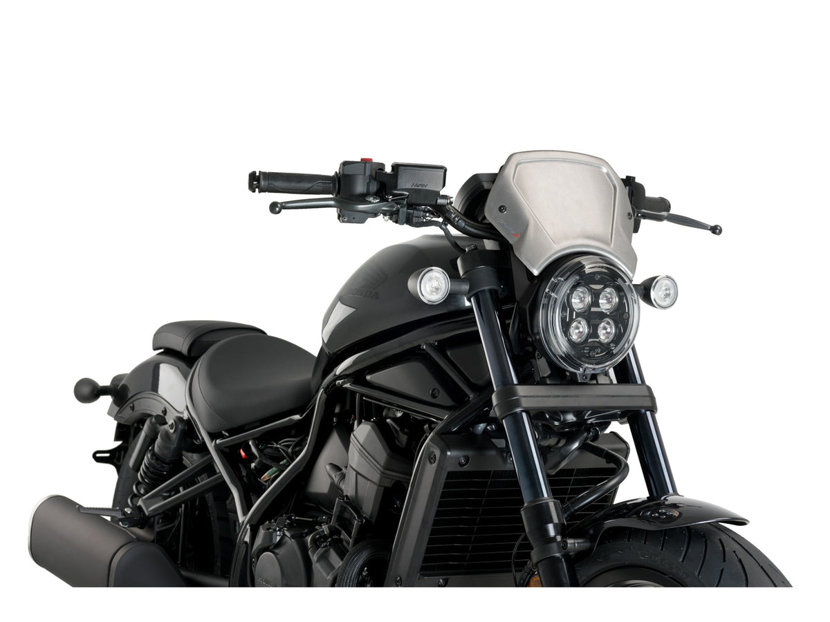 Puig Aluminium Fly Screen In Black for Honda CMX1100 Rebel DCT (21-25)