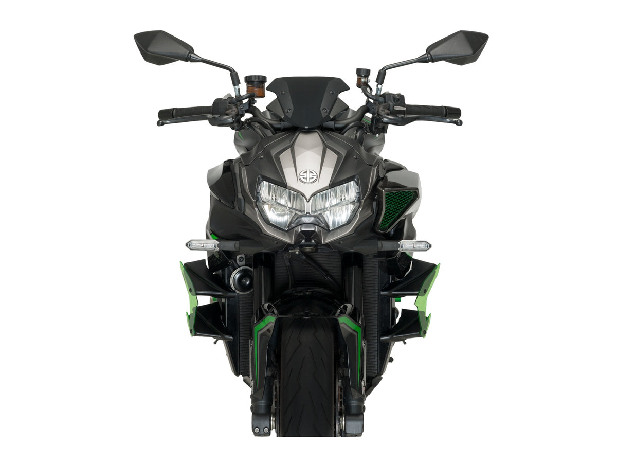 Puig GP Front Downforce Spoilers In Black for Kawasaki Z H2 (20-24)