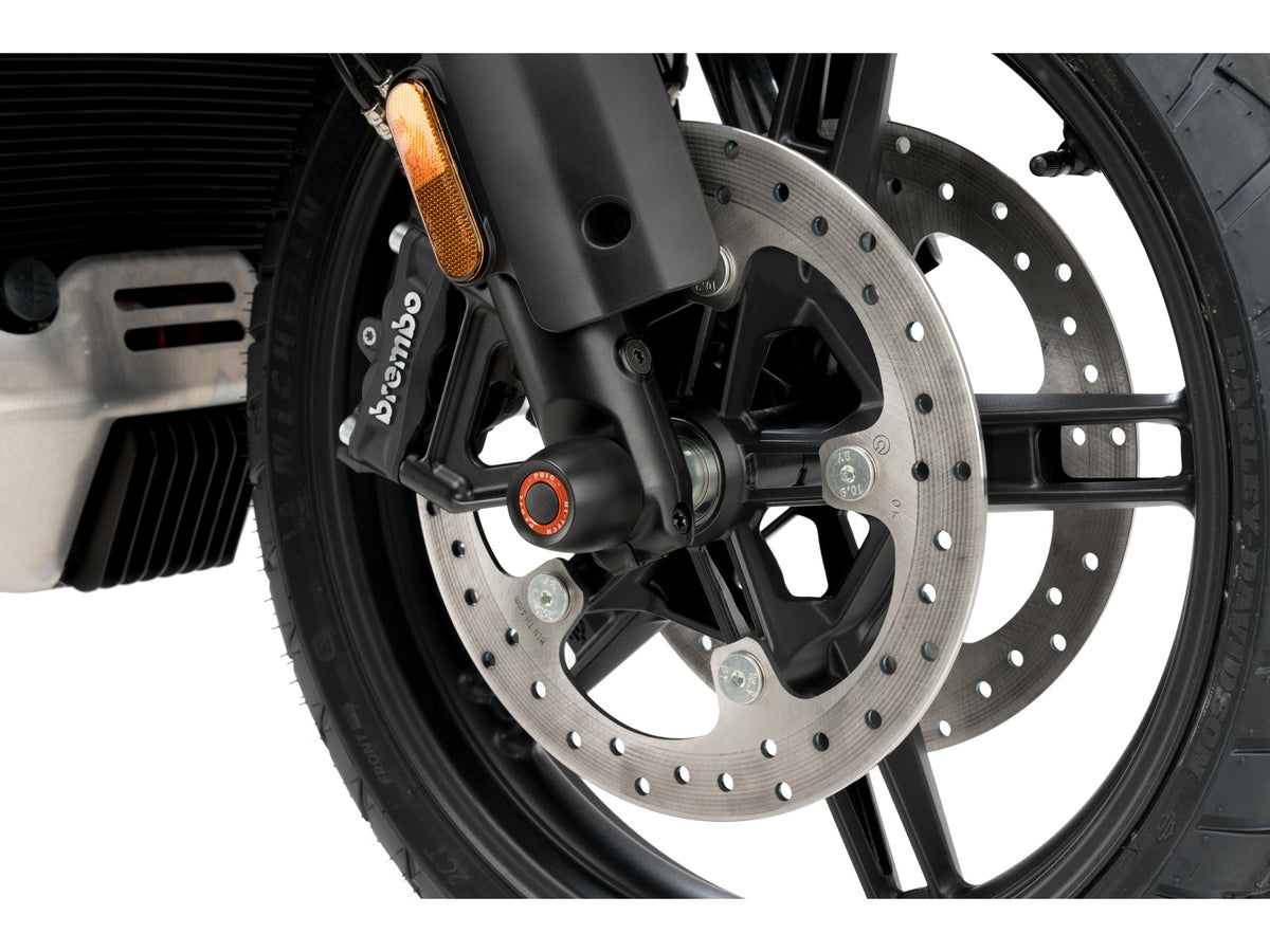 Puig Front Fork Protector In Black for Harley Davidson Pan America 1250 Special (21-24)