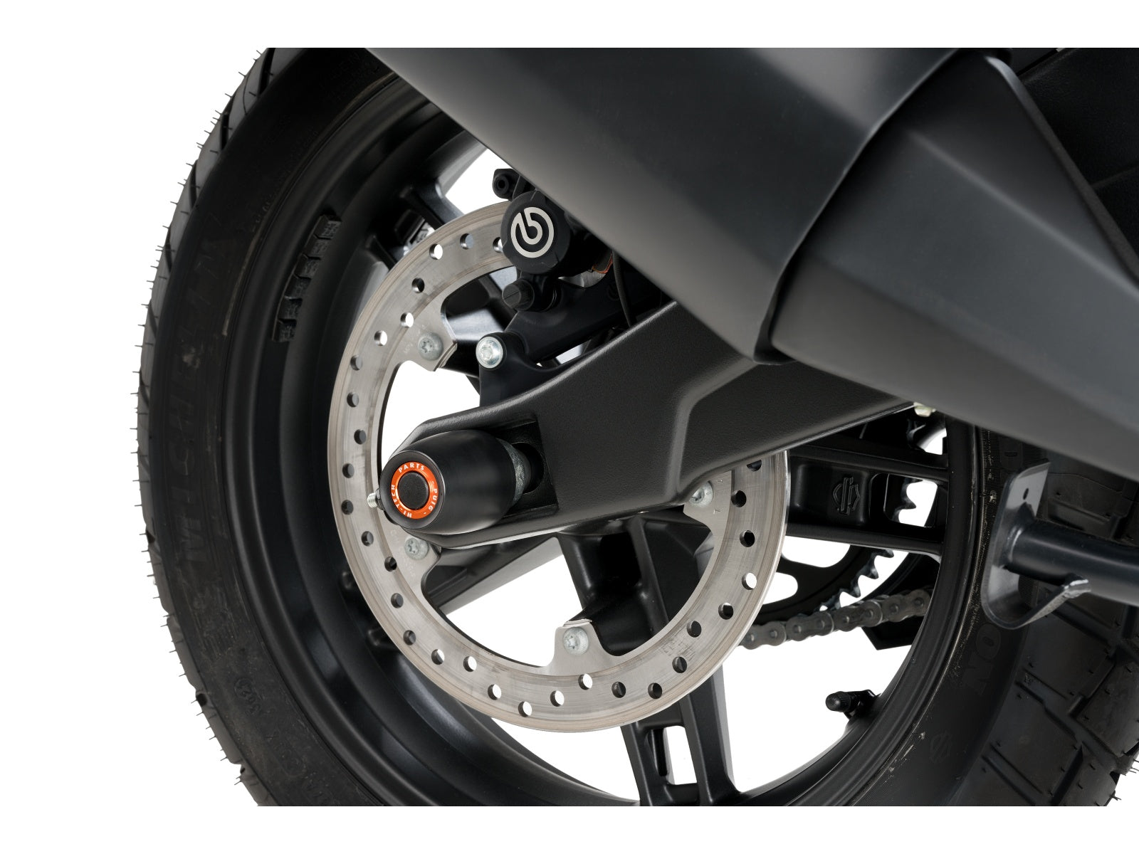 Puig Swing Arm Protector In Black for Harley Davidson Pan America 1250 (21-24)
