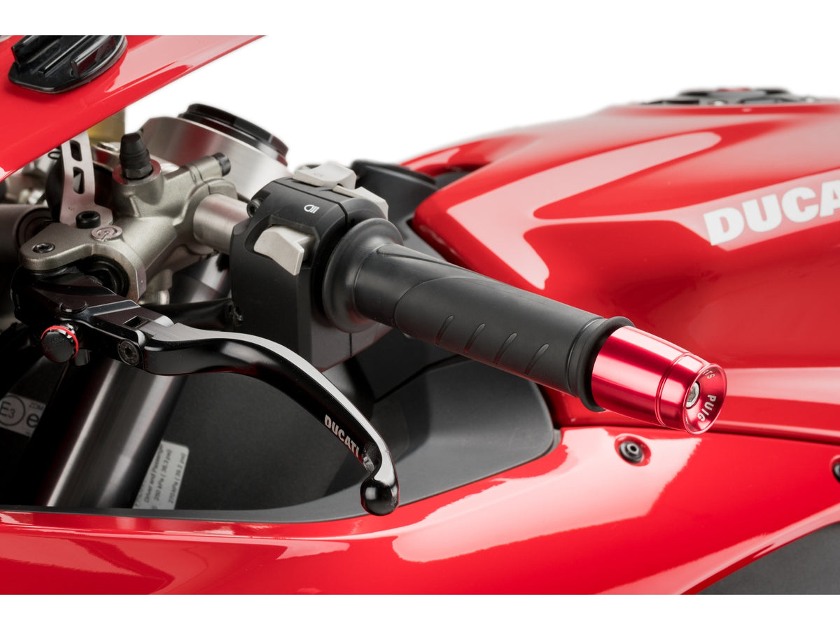 Puig Sport Bar Ends In Black for Ducati Panigale V2 (20-24)