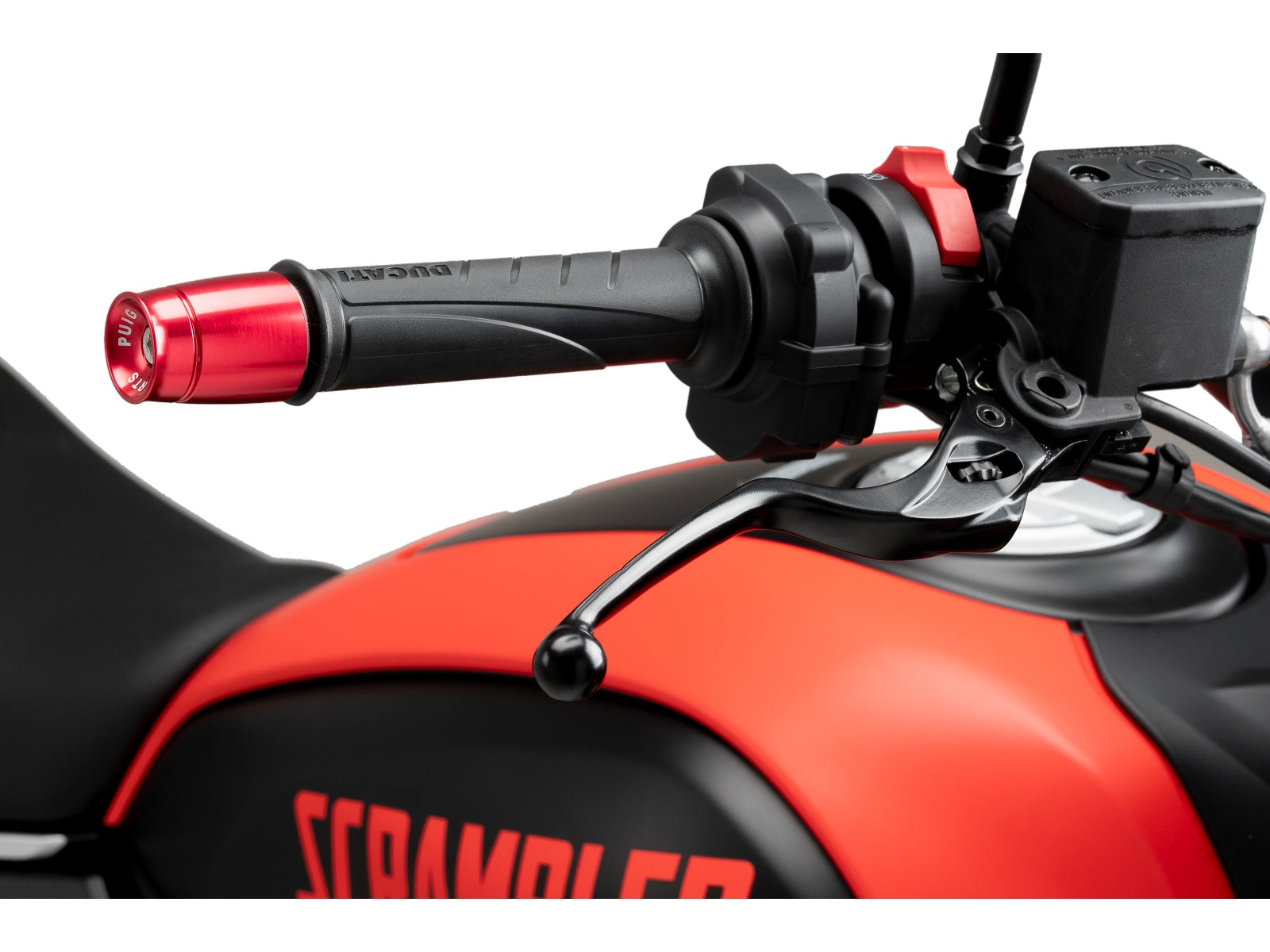 Puig Sport Bar Ends In Black for Ducati Scrambler Full Throttle (15-24)