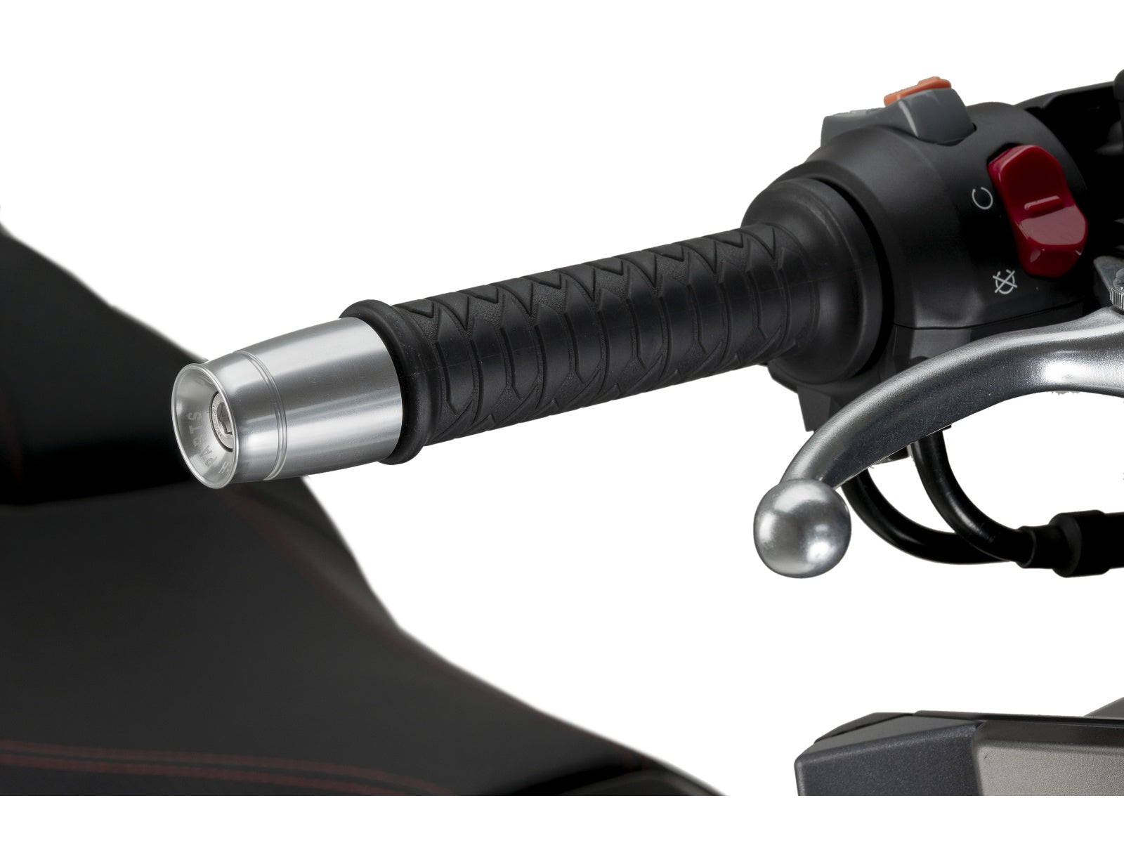 Puig Sport Bar Ends In Black for Kymco AK 550 Premium (24-25)