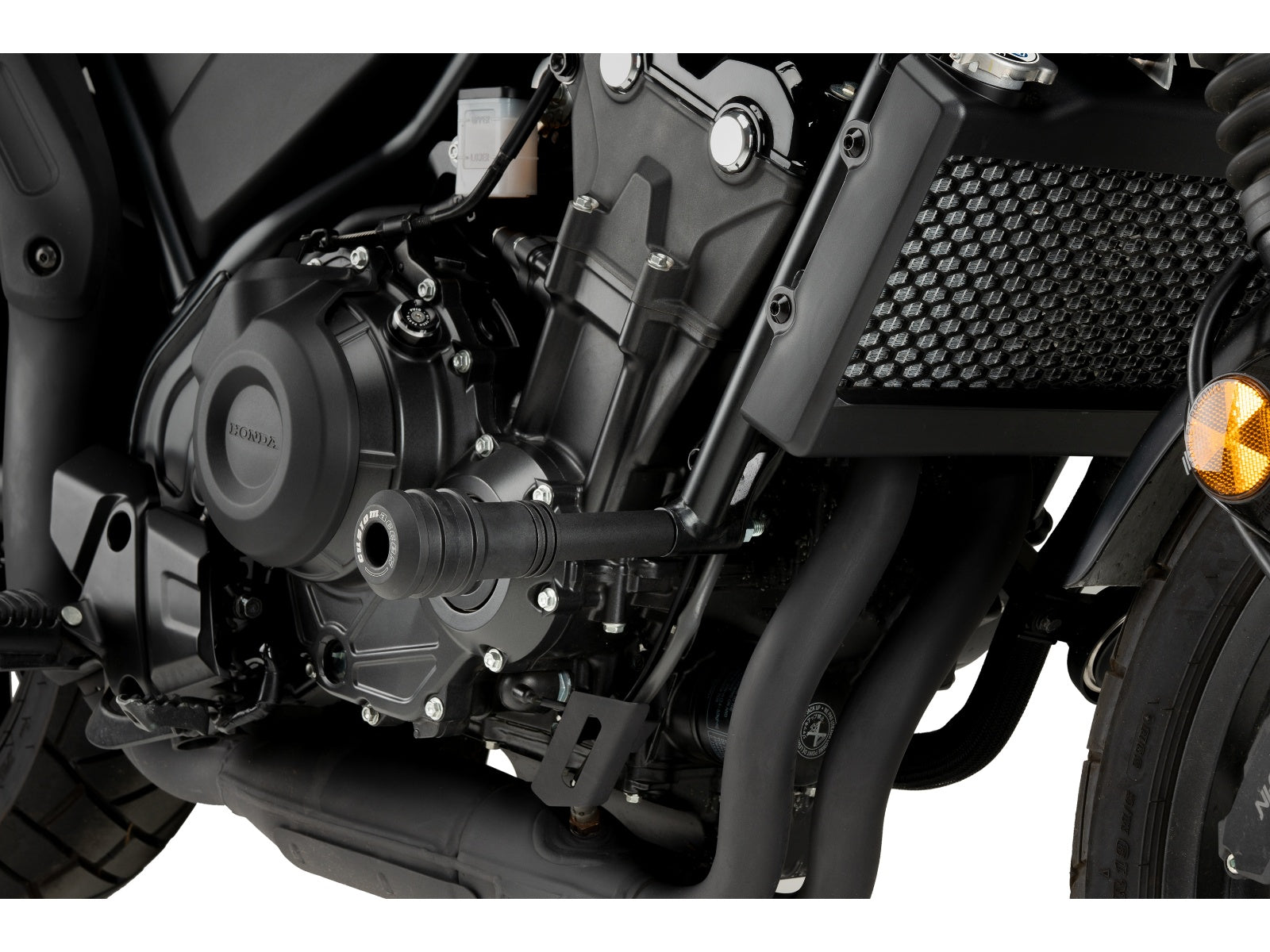 Puig Vintage Frame Sliders In Black for Honda CMX500 Rebel (17-25)