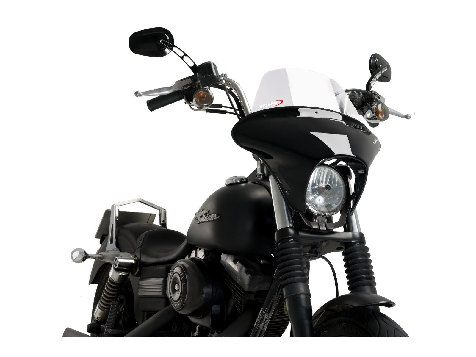 Puig Batwing Touring Screen In Clear for Harley Davidson Dyna Street Bob FXDB (06-17)