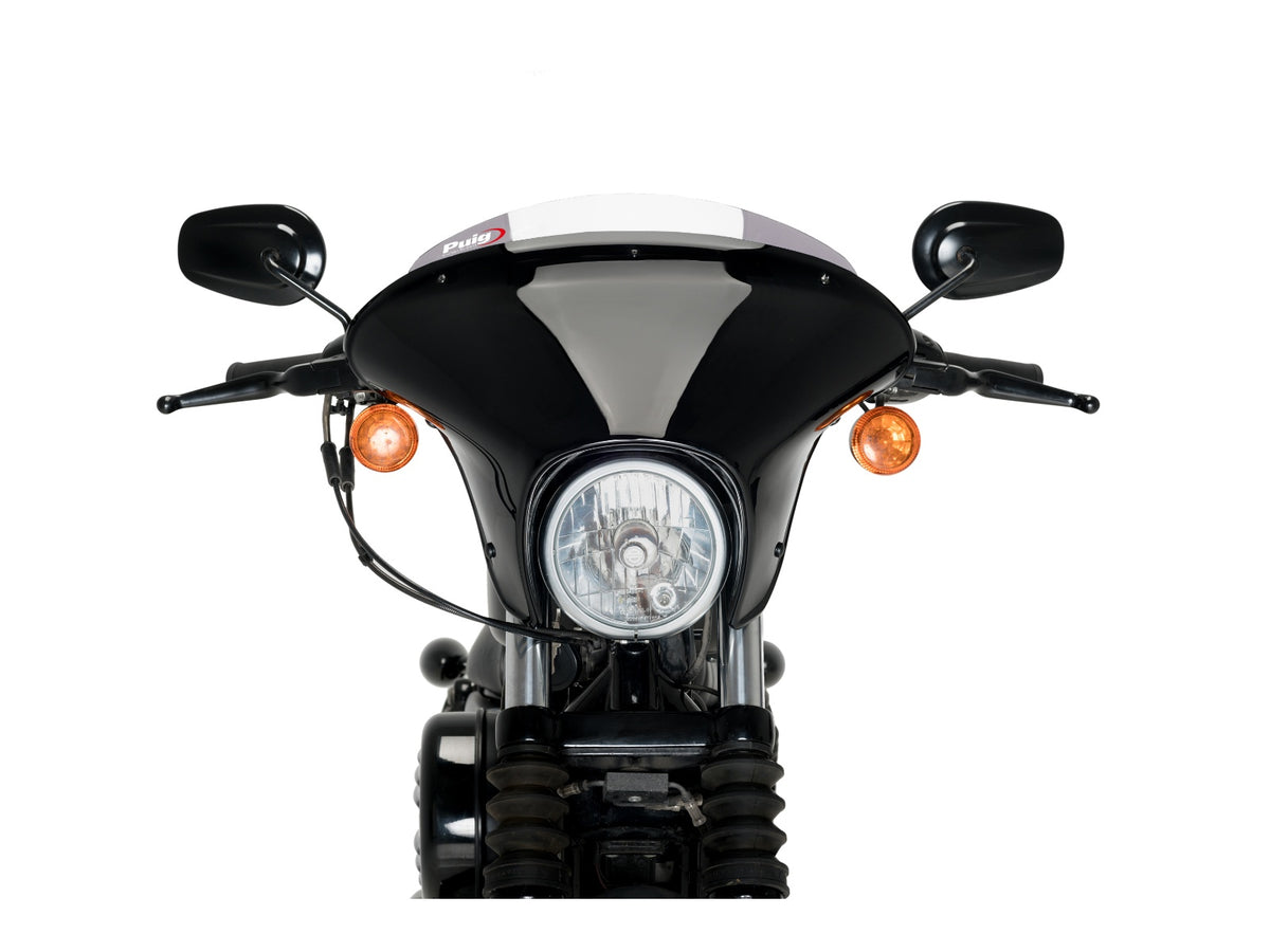 Puig Batwing Sport Screen In Clear for Harley Davidson Sportster 883 Iron XL883N (09-22)