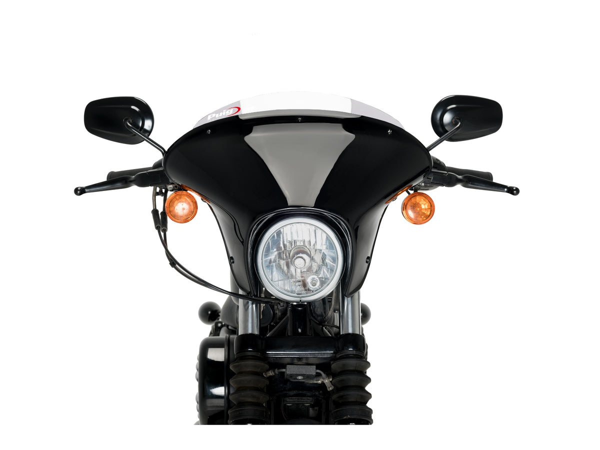 Puig Batwing Sport Screen In Clear for Harley Davidson Sportster 883 Iron XL883N (09-22)