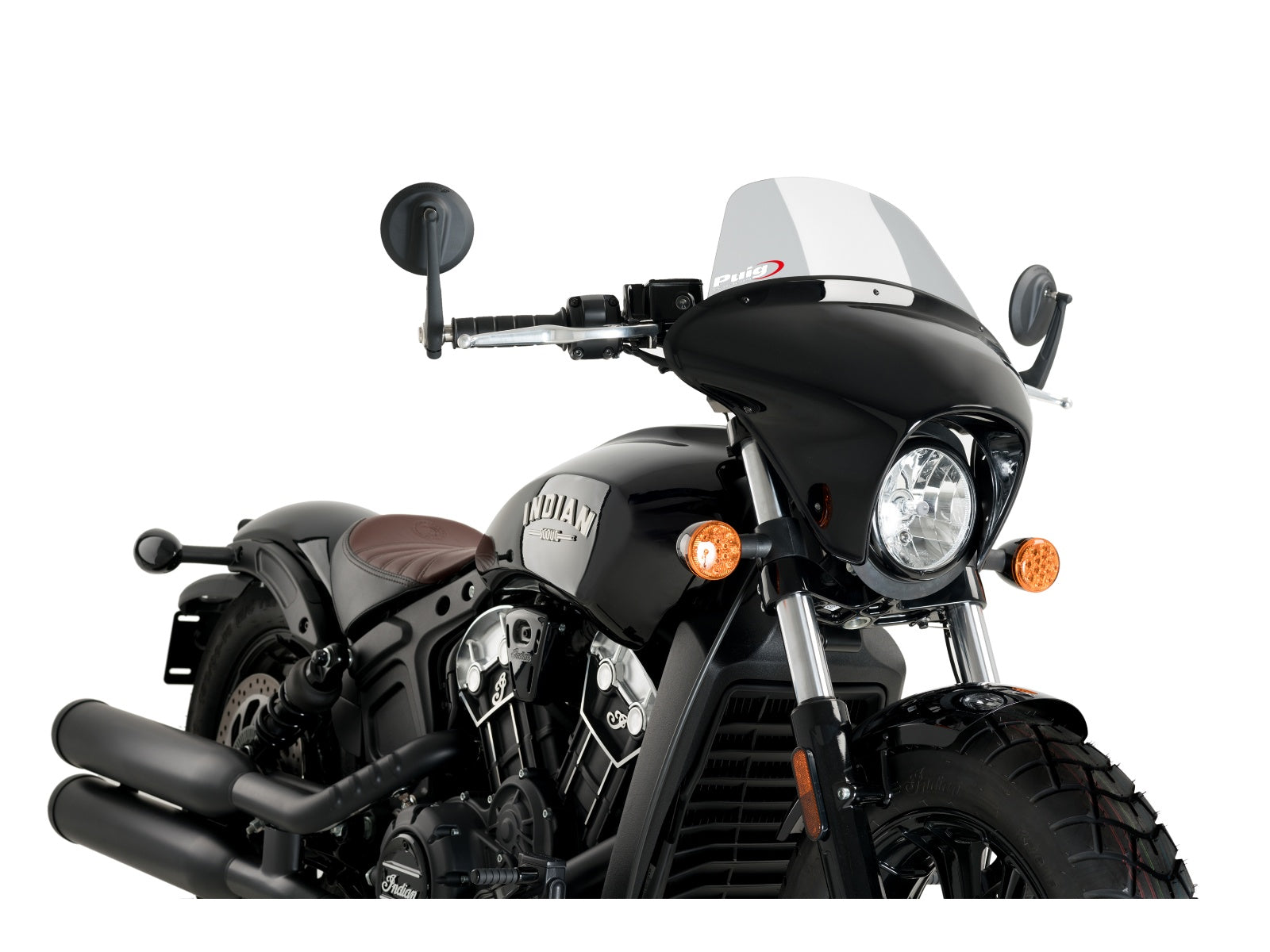 Puig Batwing Touring Screen In Clear for Indian Scout Bobber (18-25)