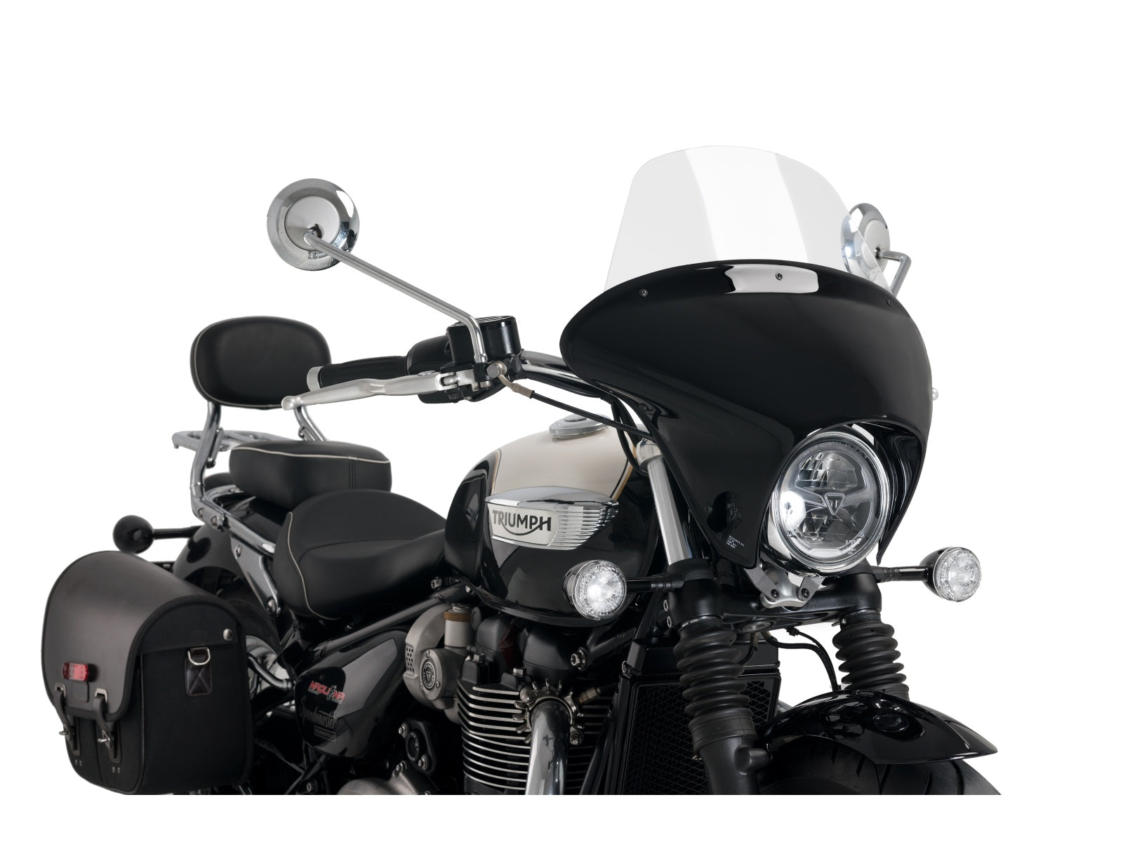 Puig Batwing Touring Screen In Clear for Triumph Bonneville Speedmaster (18-25)