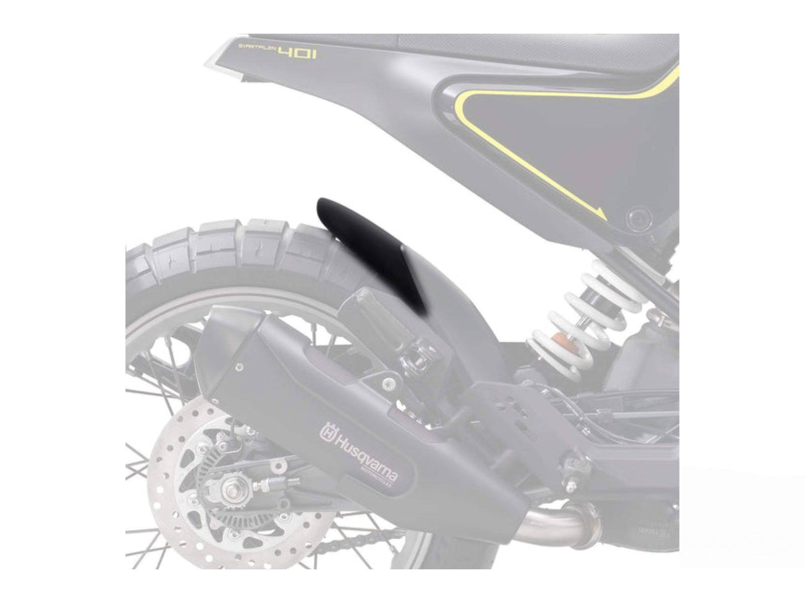Puig Rear Mudguard Extender for Husqvarna Svartpilen 701 (19-20)