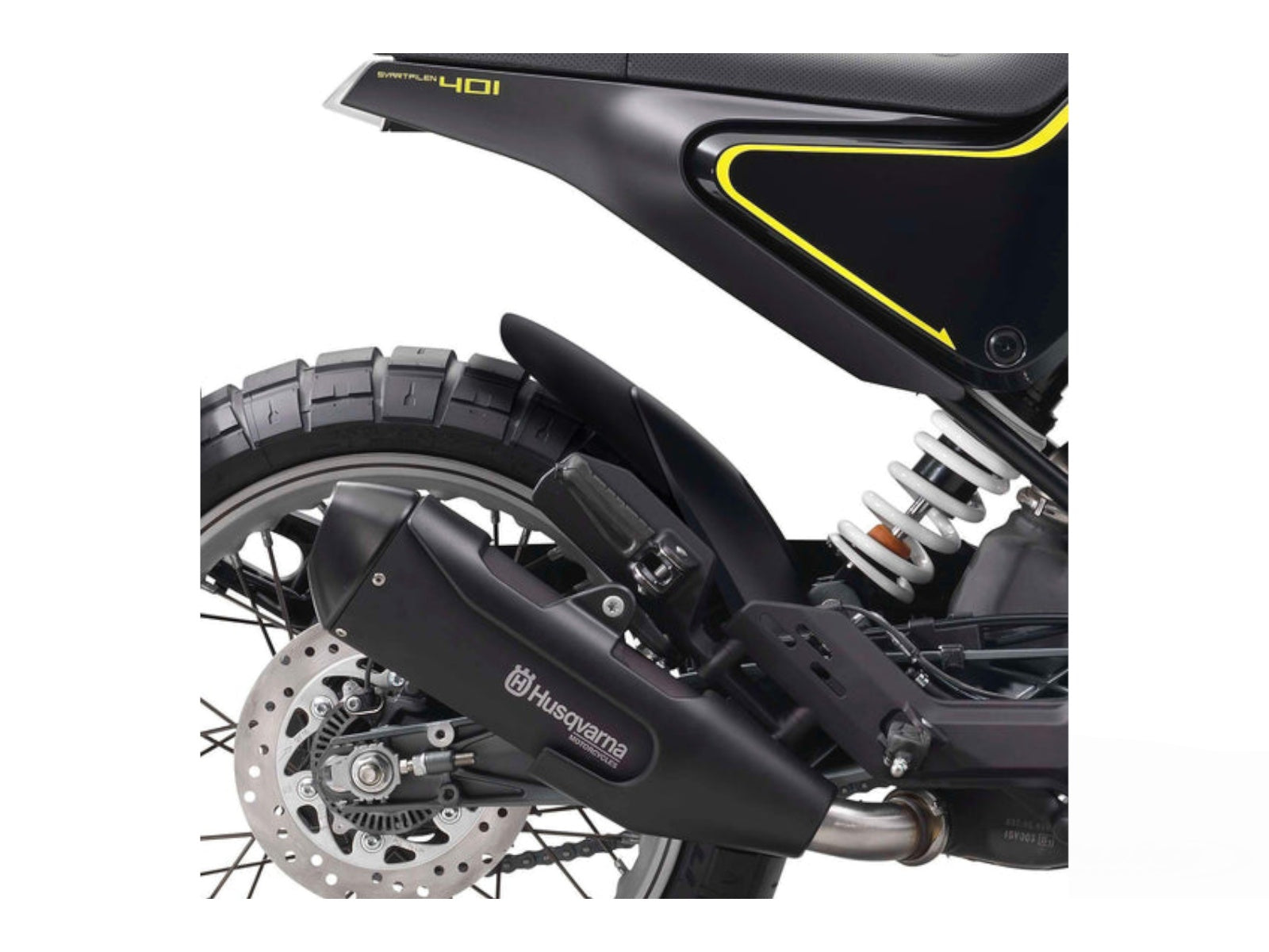Puig Rear Mudguard Extender In Matt Black for Husqvarna Svartpilen 701 (19-20)
