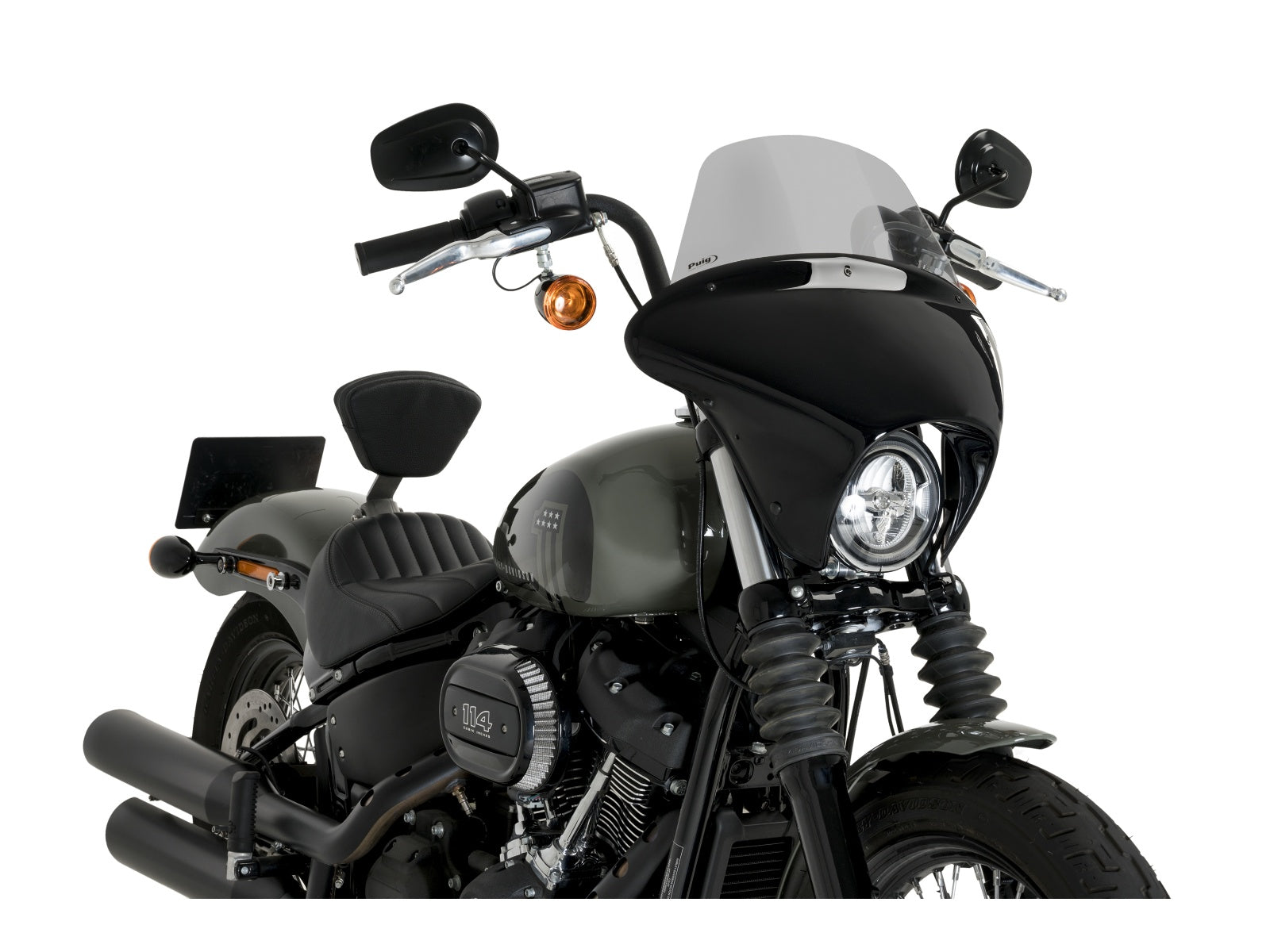 Puig Batwing Touring Screen for Harley Davidson Softail Street Bob (18-26) Secondary image