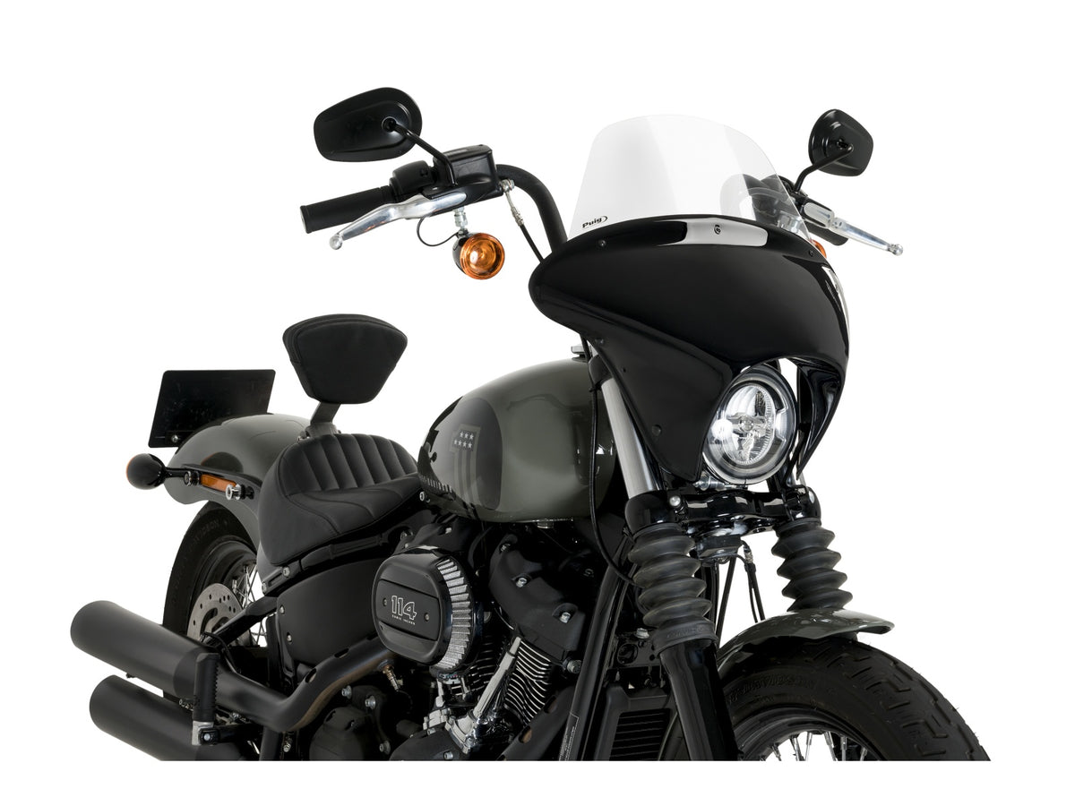 Puig Batwing Touring Screen In Clear for Harley Davidson Softail Street Bob FXBB (21-24) Main image