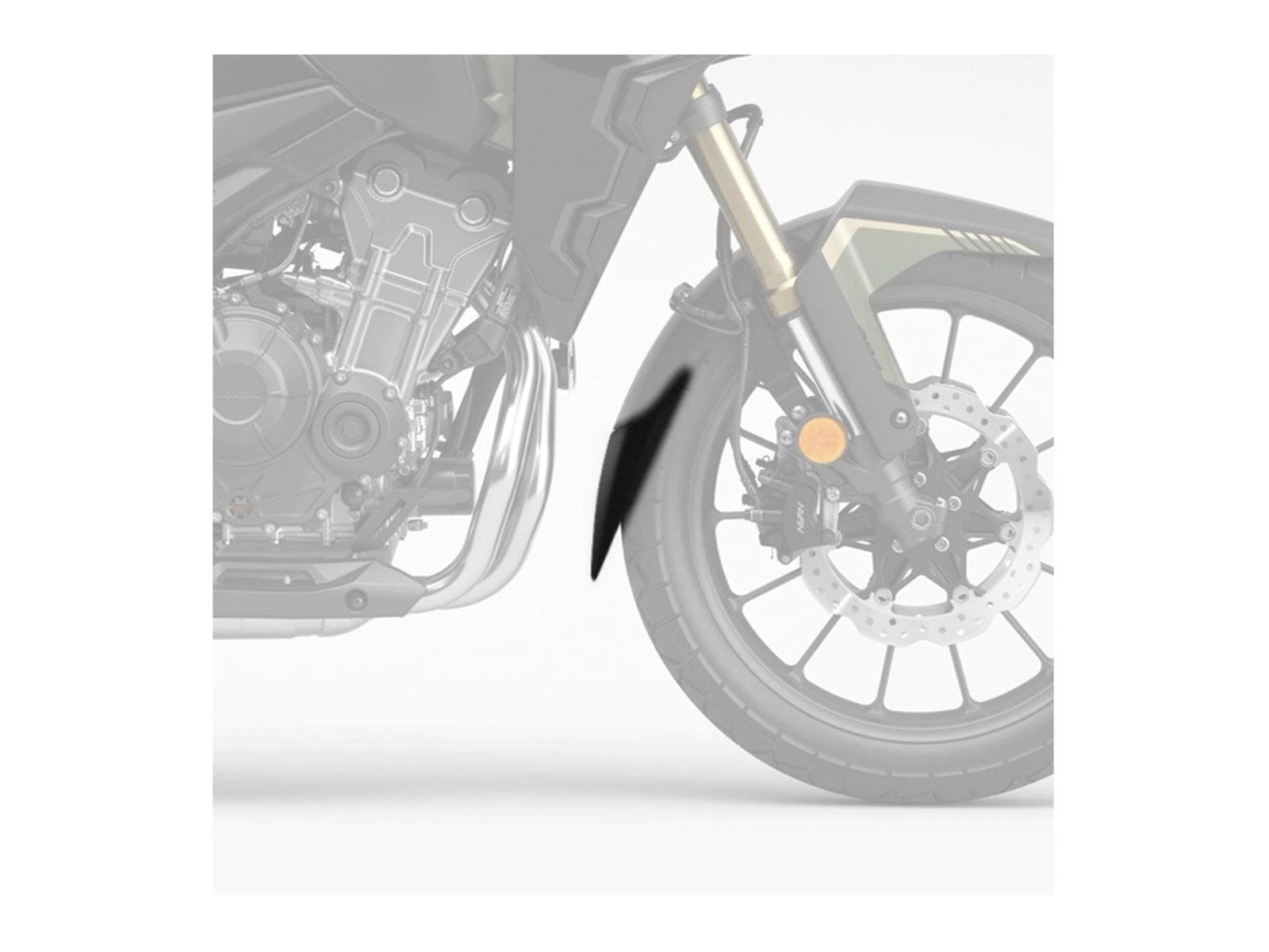 Puig Front Mudguard Extender In Black for Honda CB500 X (22-24)