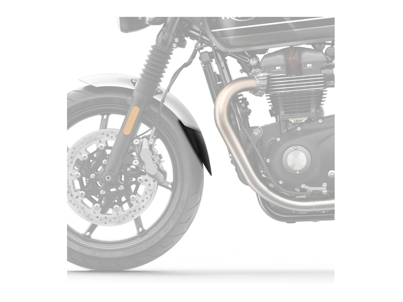 Puig Front Mudguard Extender In Black for Triumph Speed Twin 900 (23-24)