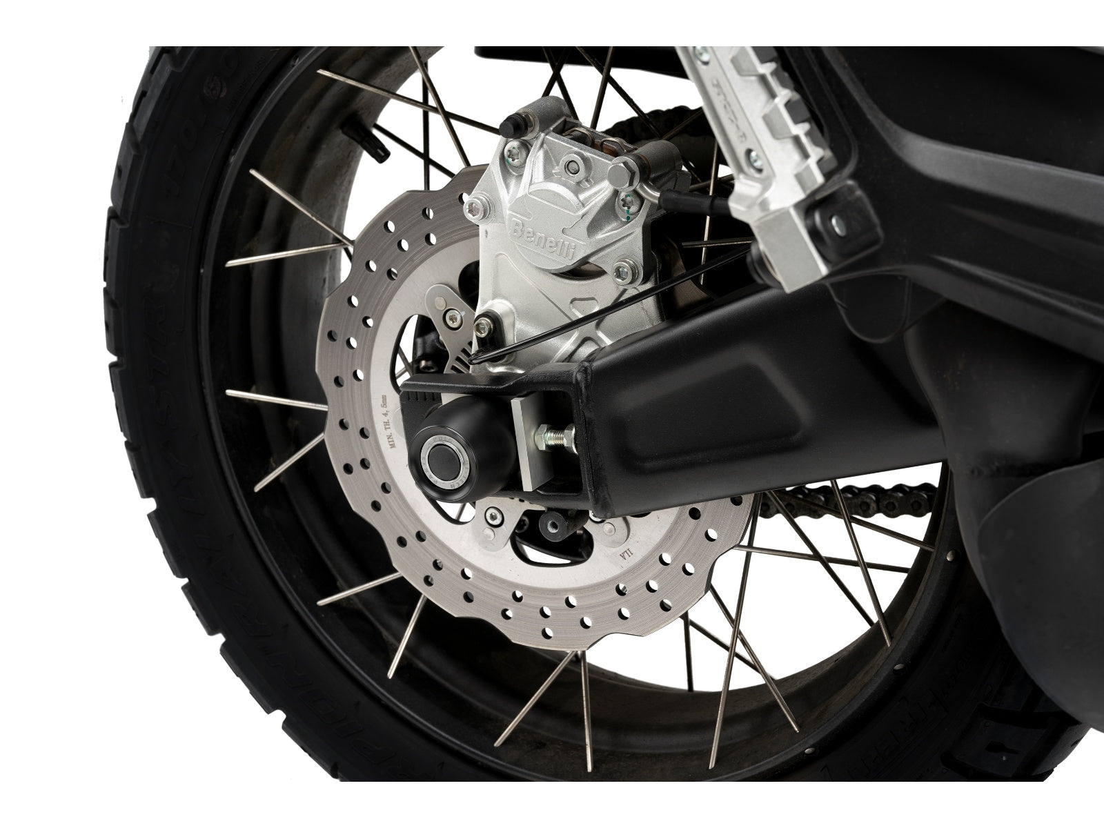 Puig Swing Arm Protector In Black for Benelli Leoncino 800 (22-25)