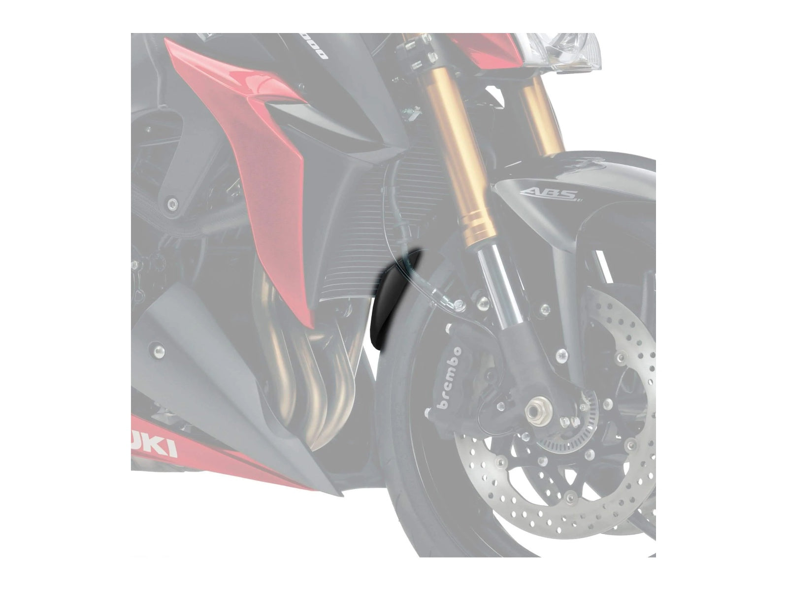 Puig Front Mudguard Extender In Black for Suzuki GSX S 1000 (21-25)