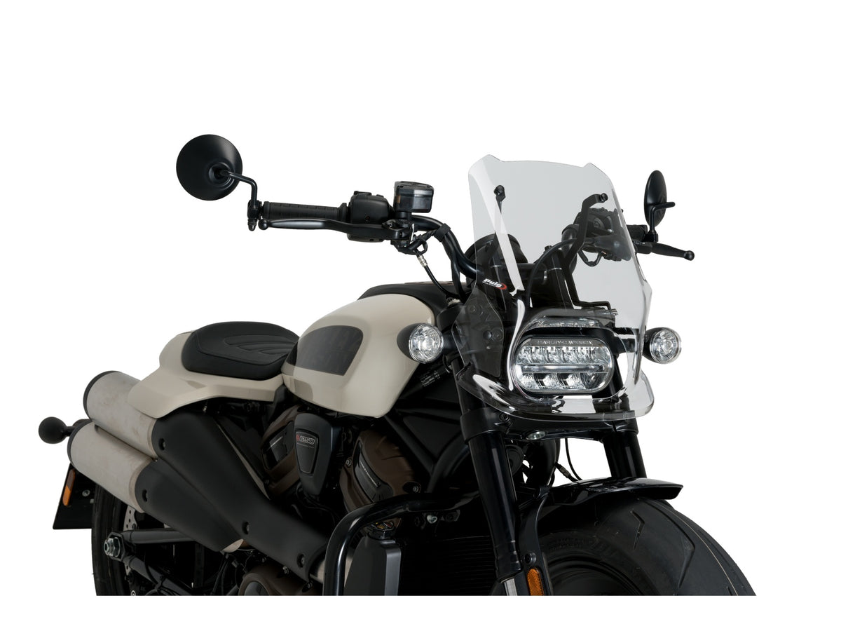 Puig New Generation Sport Screen In Clear for Harley Davidson Sportster S RH1250S (21-24) Main image