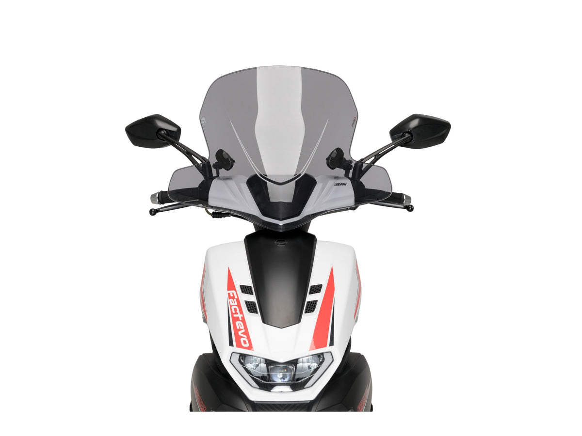 Puig City Touring Screen In Light Smoke for Keeway Fact Evo 125 (21-25)